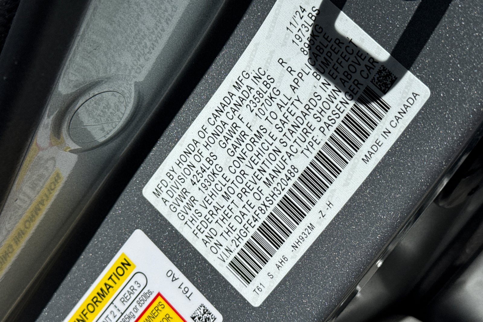 Certified Used 2025 Solar Silver Metallic Honda 4D HYBRID SPORT image 12
