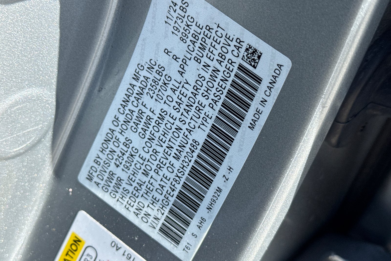 Certified Used 2025 Solar Silver Metallic Honda 4D HYBRID SPORT image 27