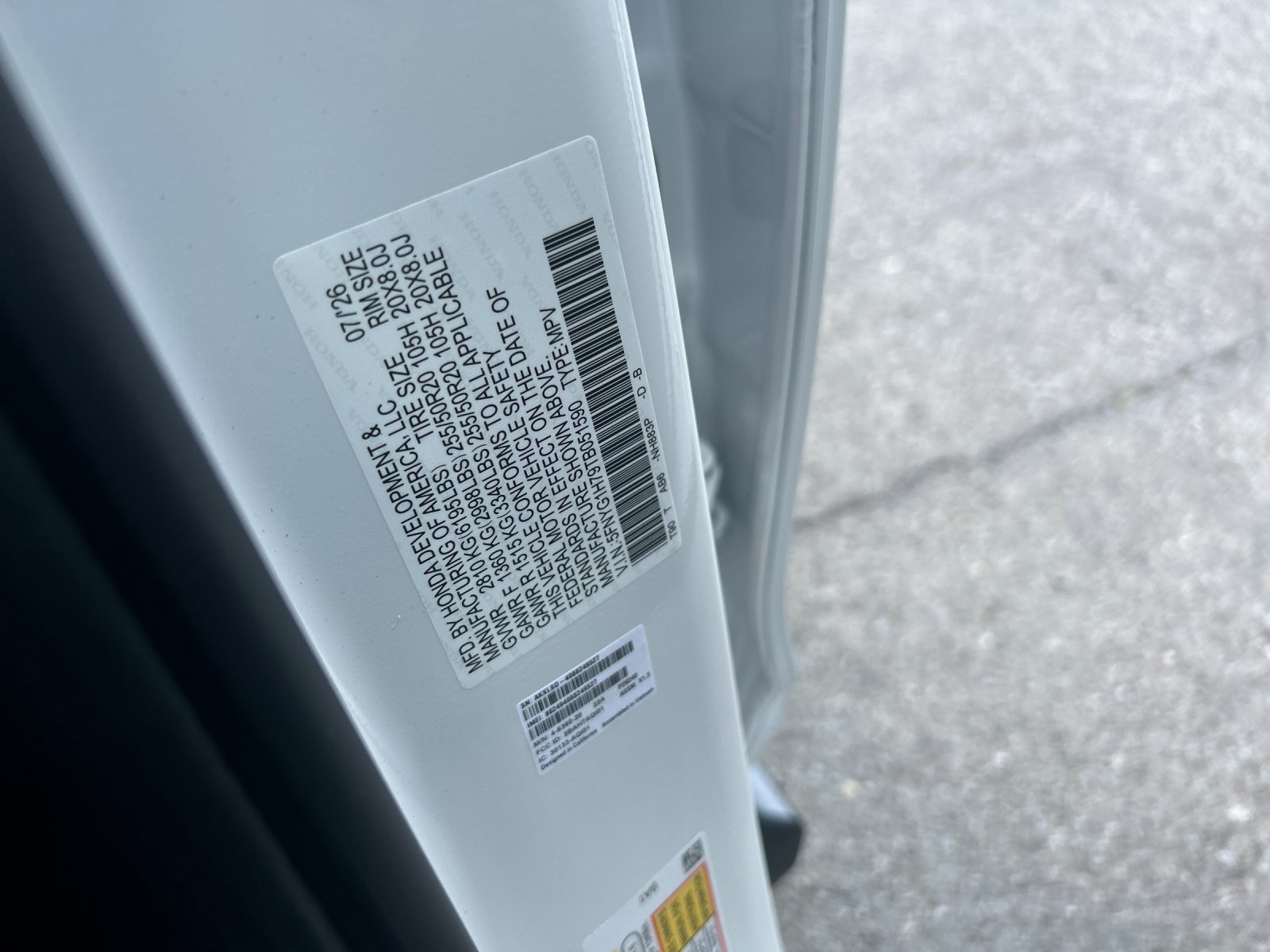 New 2026 Platinum White Pearl Honda AWD Touring Blackout image 37