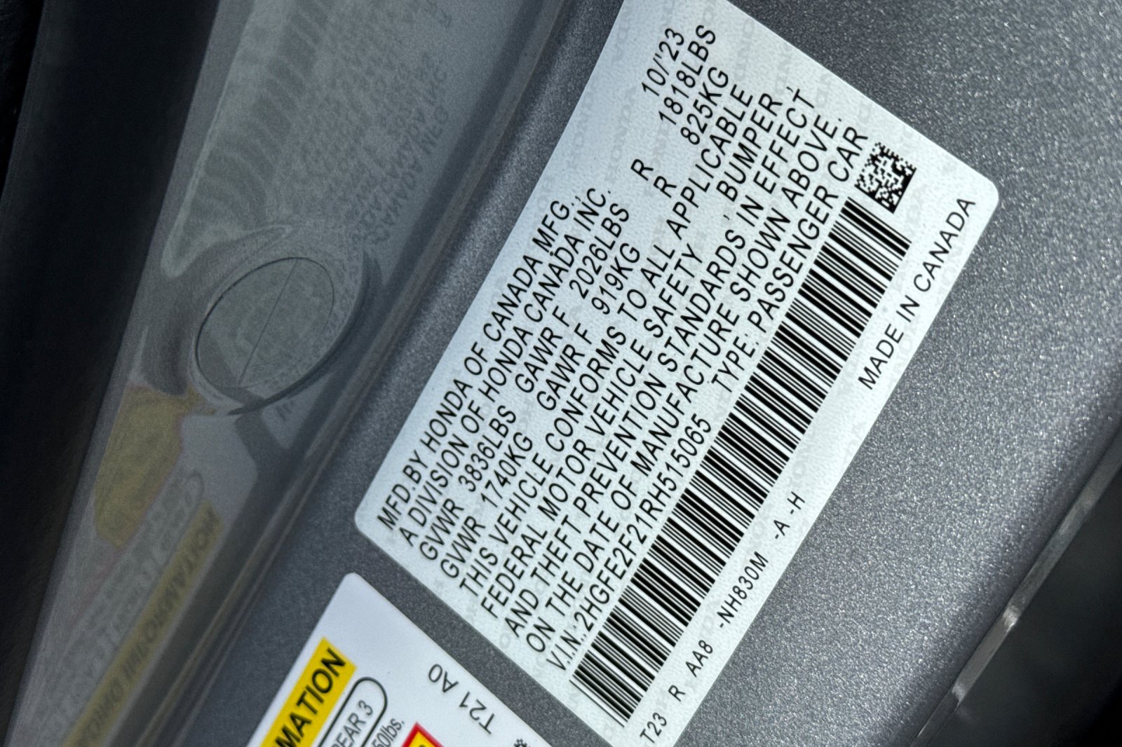 Certified Used 2024 Lunar Silver Metallic Honda LX image 12
