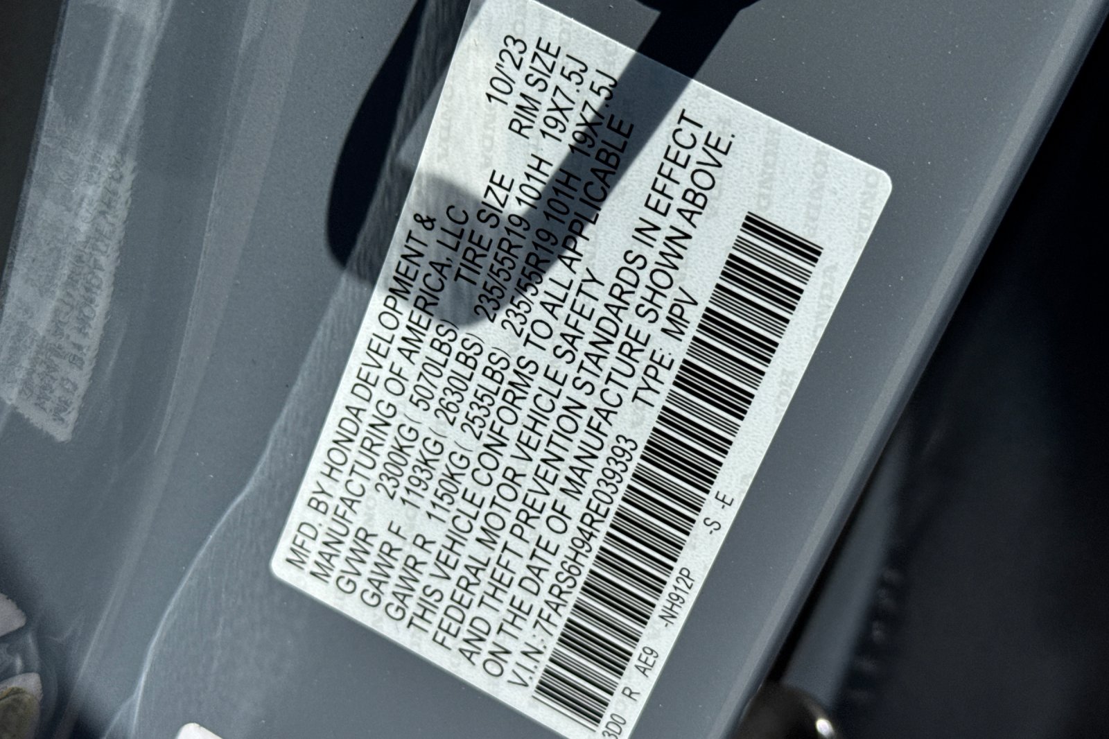 Certified Used 2024 Urban Gray Pearl Honda HYBRID AWD SP TRG image 29