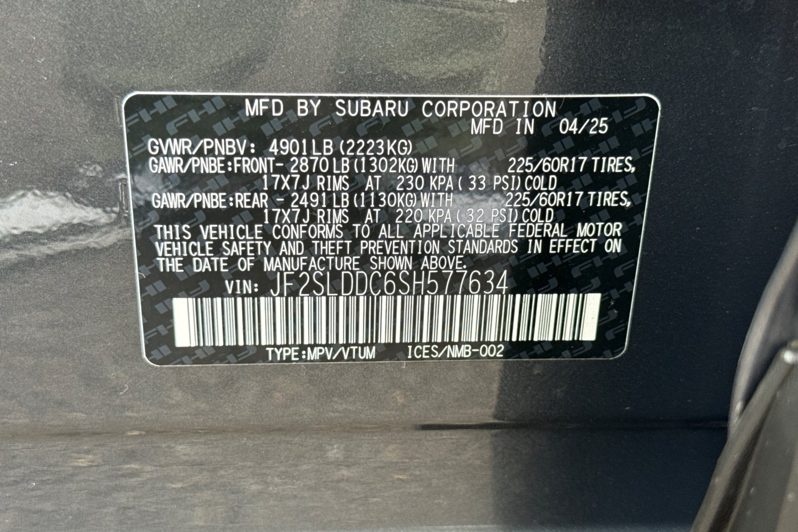 Used 2025 Gray Subaru Premium image 28