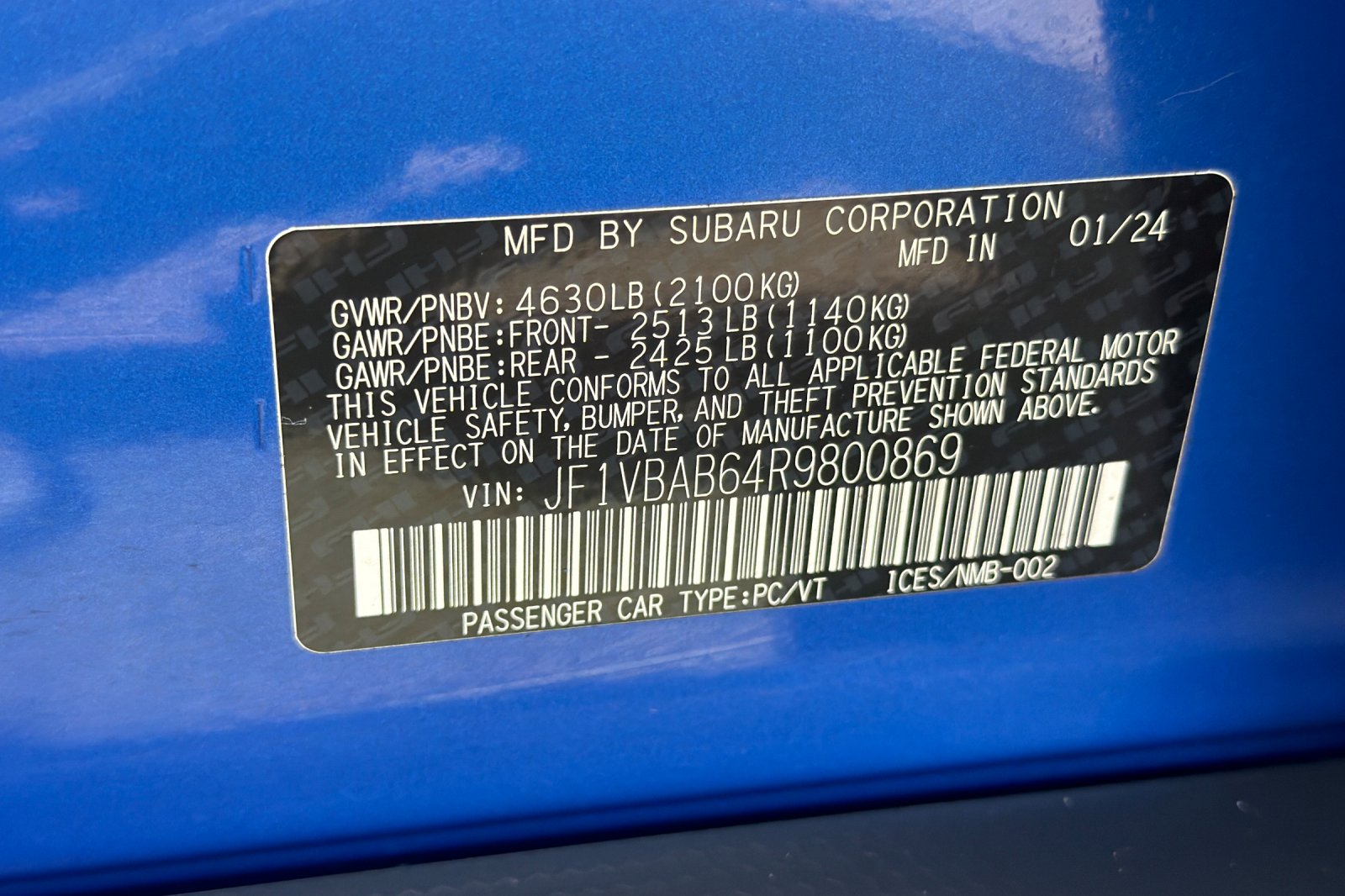 Certified Used 2024 WR Blue Pearl Subaru Base image 27