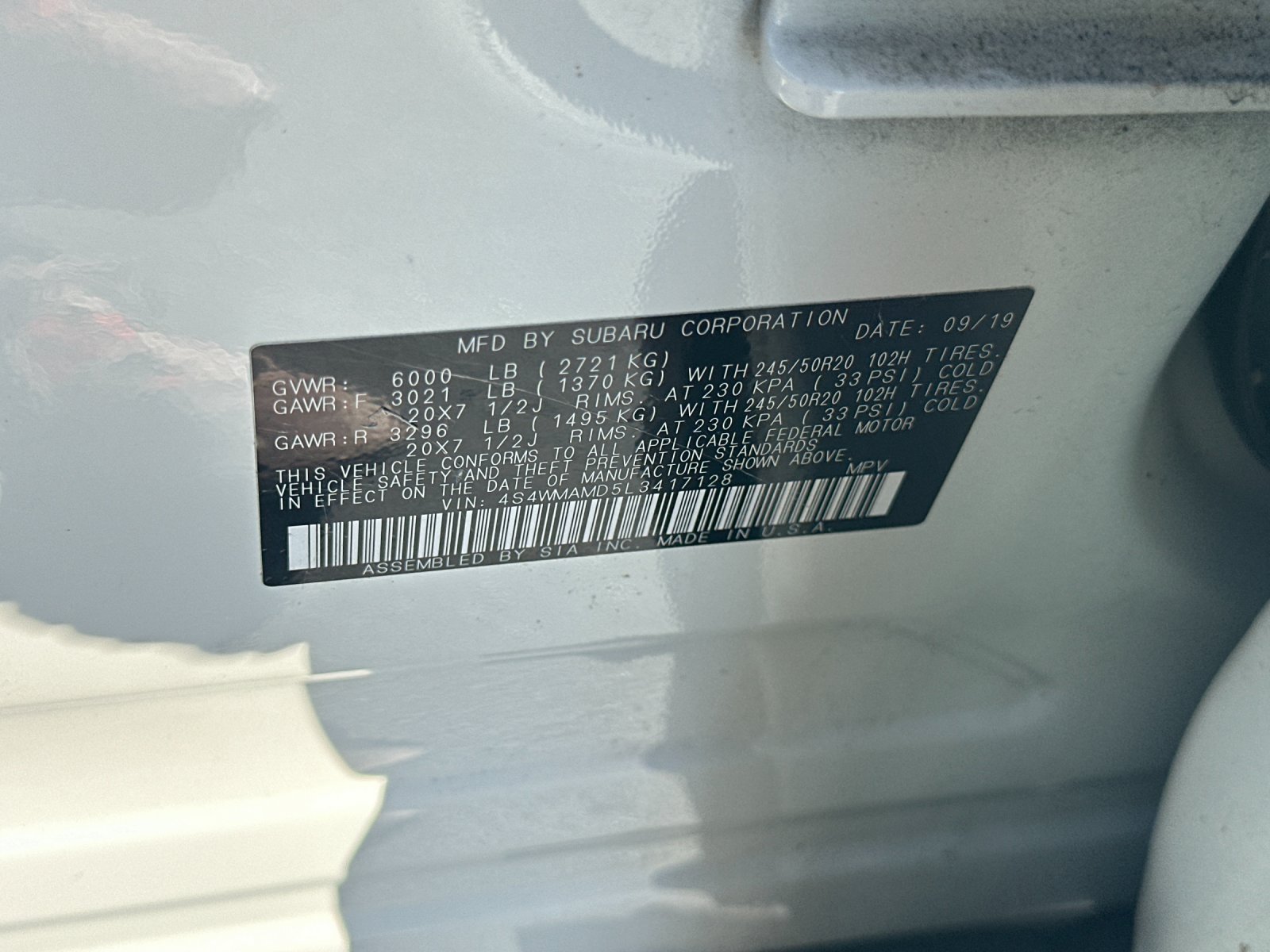 Used 2020 White Subaru Limited image 29