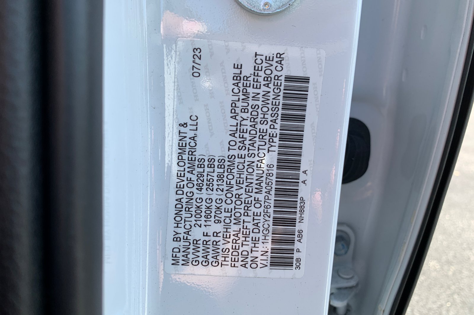 Certified Used 2023 Platinum White Pearl Honda HYBRID EX-L image 36