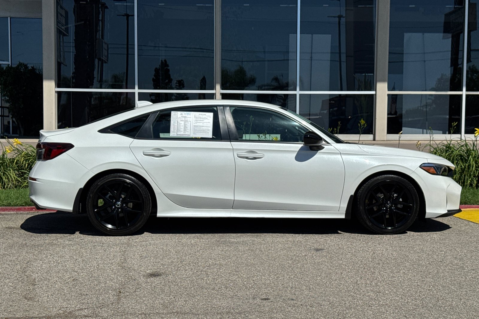 Certified Used 2025 Platinum White Pearl Honda 4D SPORT image 3