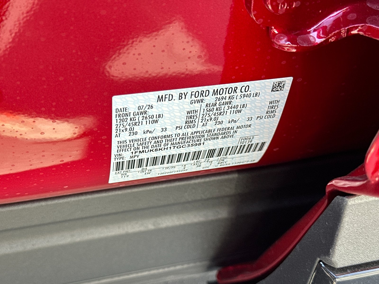 New 2026 Rapid Red Metallic Tinted Clearcoat Ford ST-Line image 29
