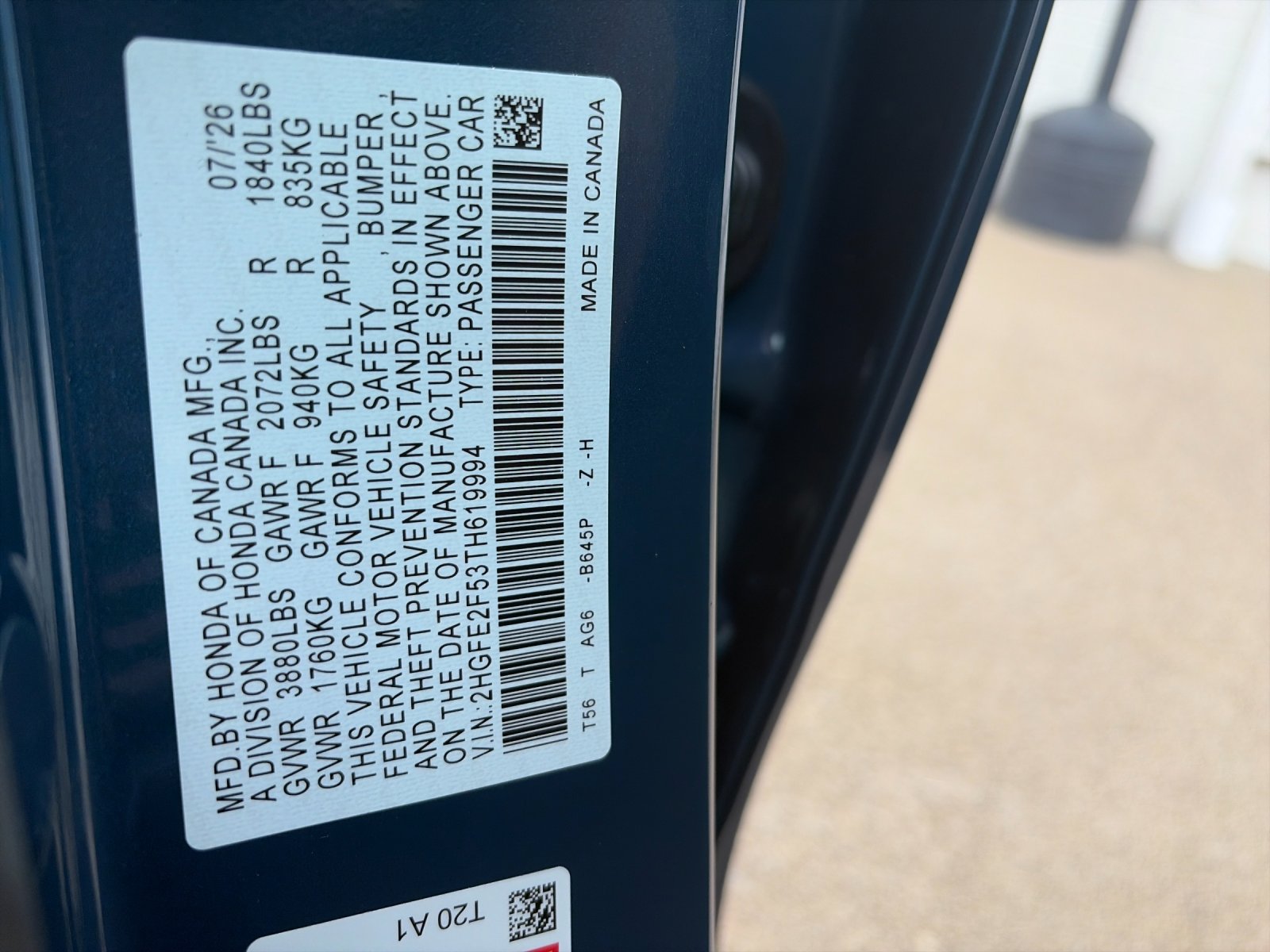 New 2026 Blue Lagoon Pearl Honda 2WD SPORT image 33
