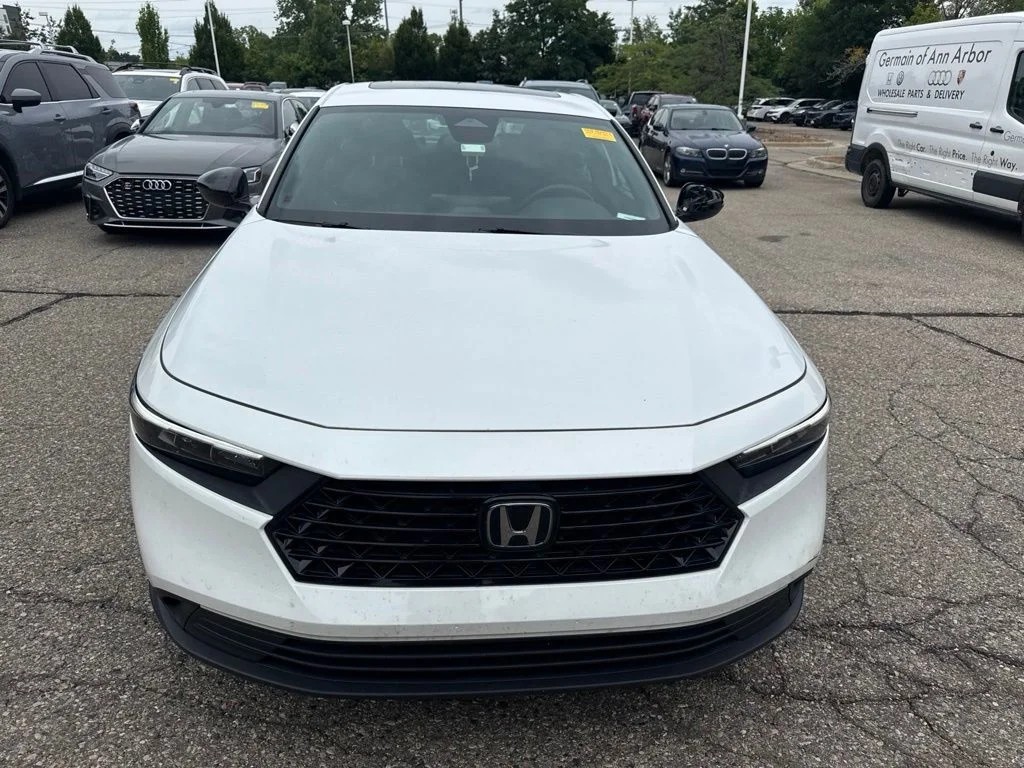 Certified Used 2023 Platinum White Pearl Honda HYBRID SPORT image 2