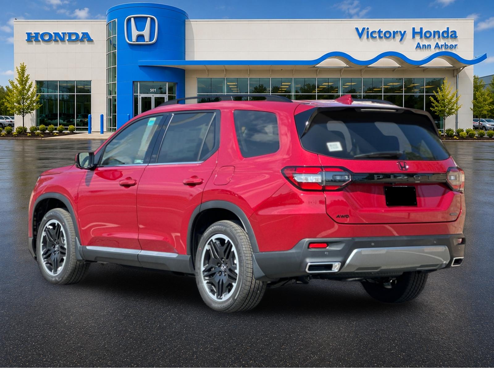 New 2026 Radiant Red Metallic II Honda AWD Touring Blackout image 7