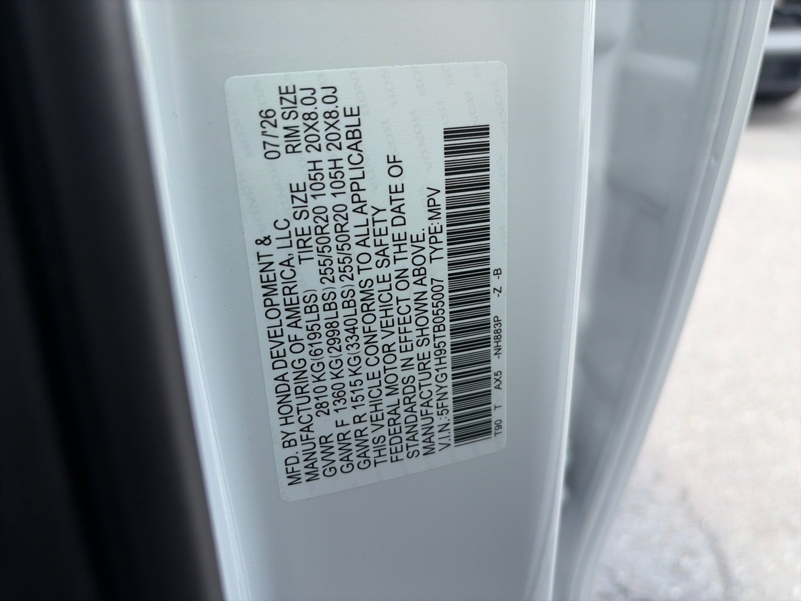 New 2026 Platinum White Pearl Honda AWD Black Edition image 38