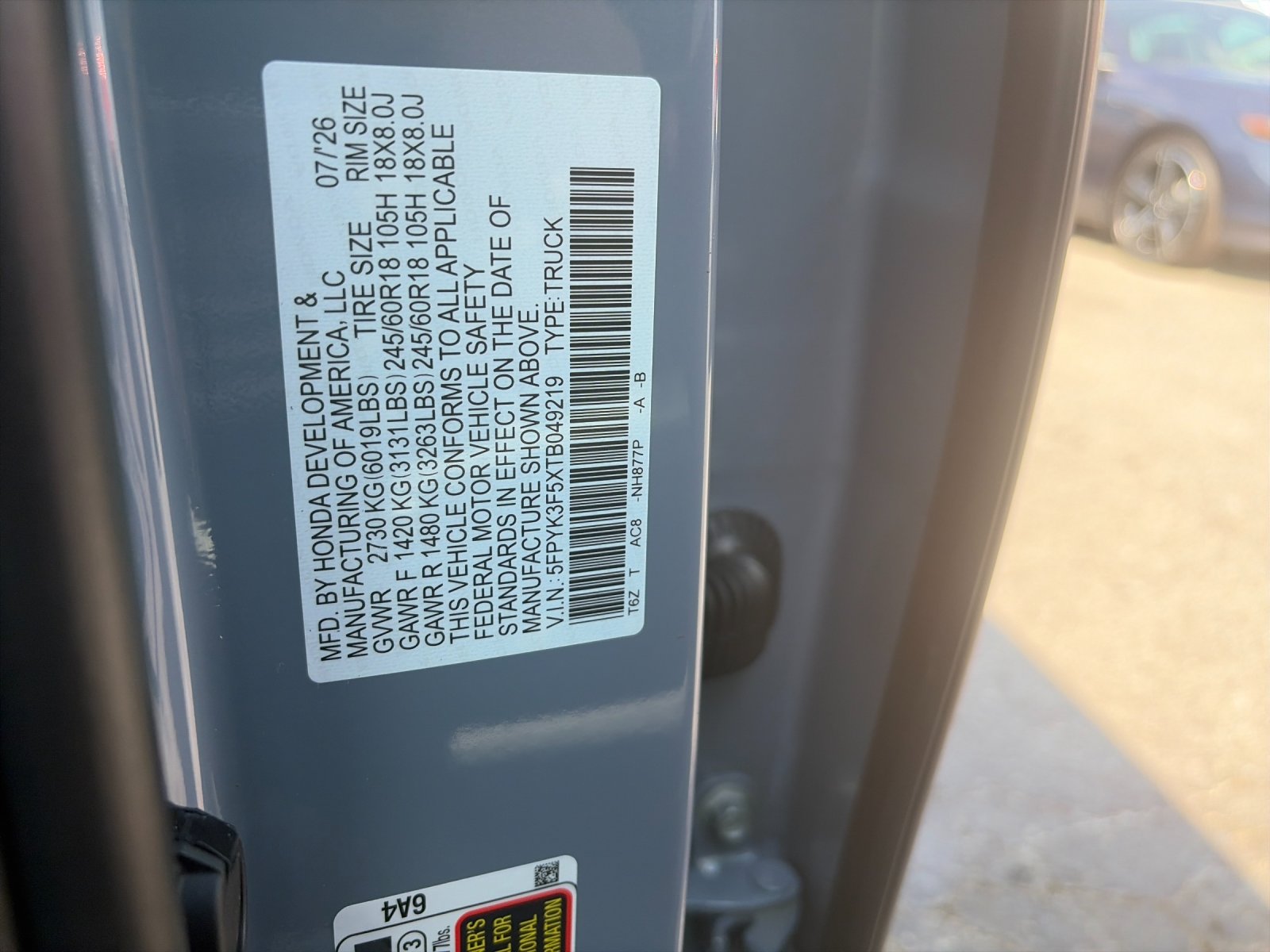 New 2026 Sonic Gray Pearl Honda RTL image 34