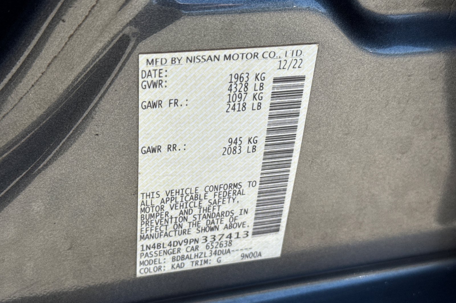 2023 Nissan Altima SV - Photo 28