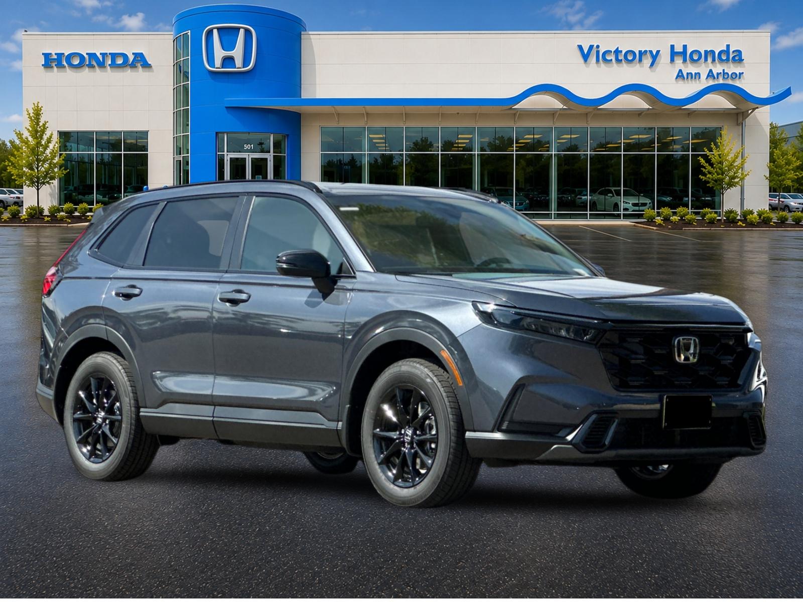 New 2026 Meteorite Gray Metallic Honda AWD Sport Hybrid image 3