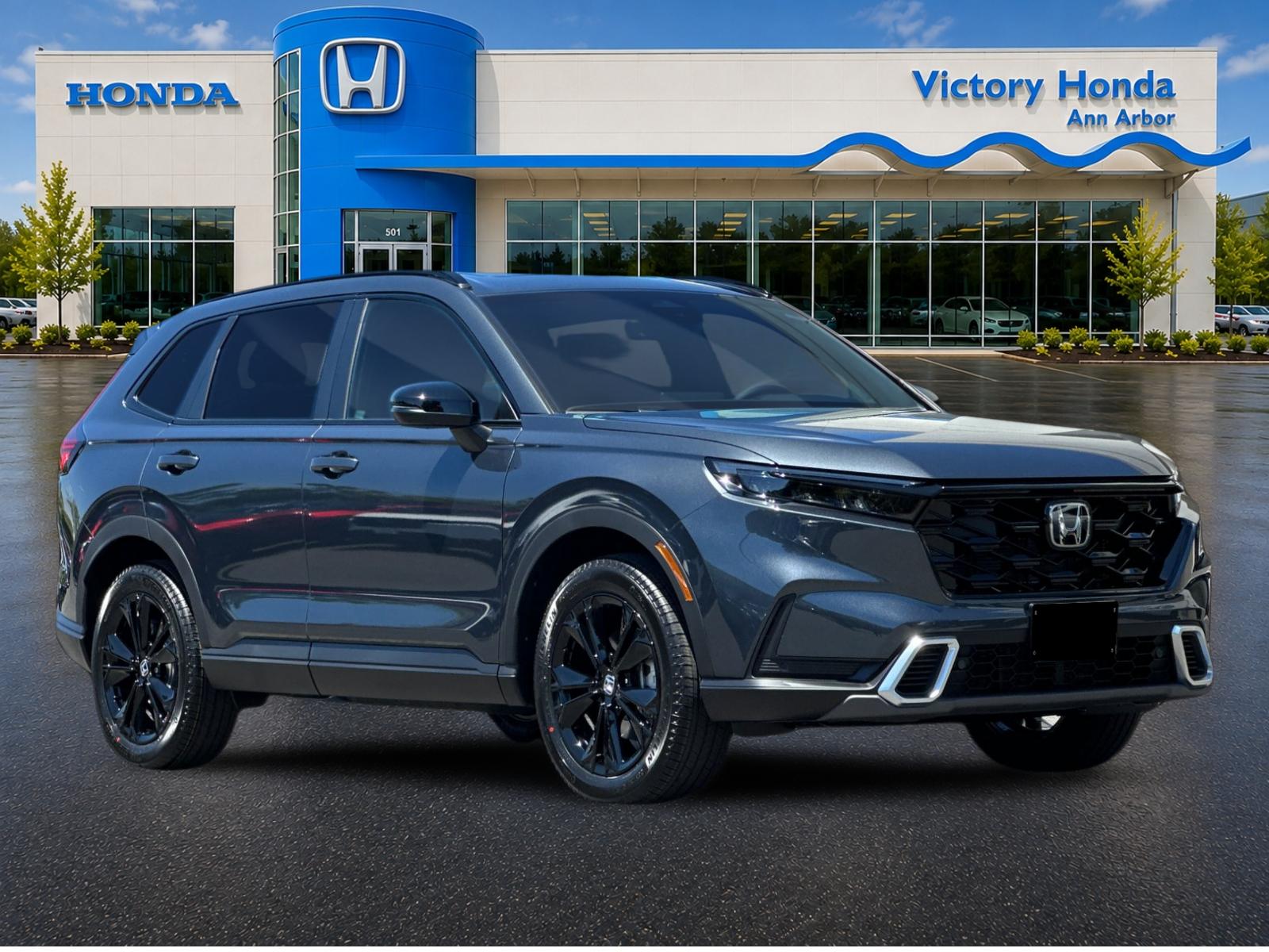 New 2026 Meteorite Gray Metallic Honda AWD Sport Touring Hybrid image 3