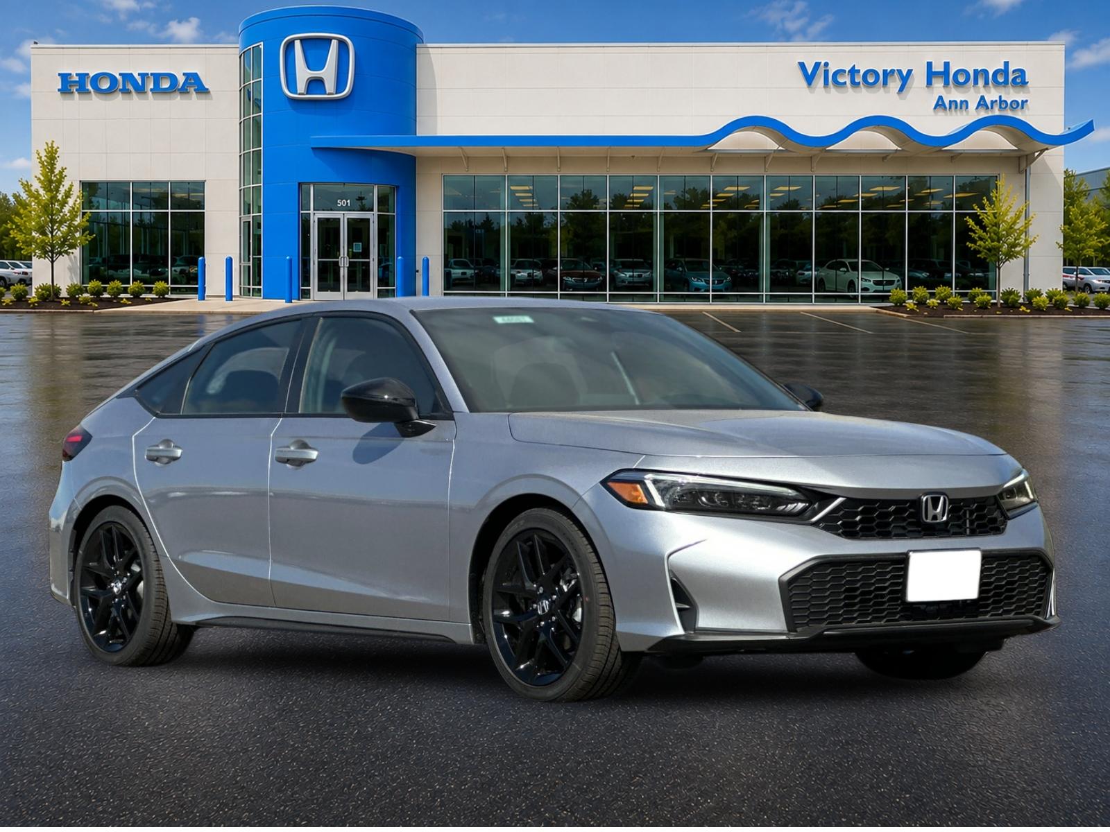 New 2026 Solar Silver Metallic Honda FWD Sport image 3
