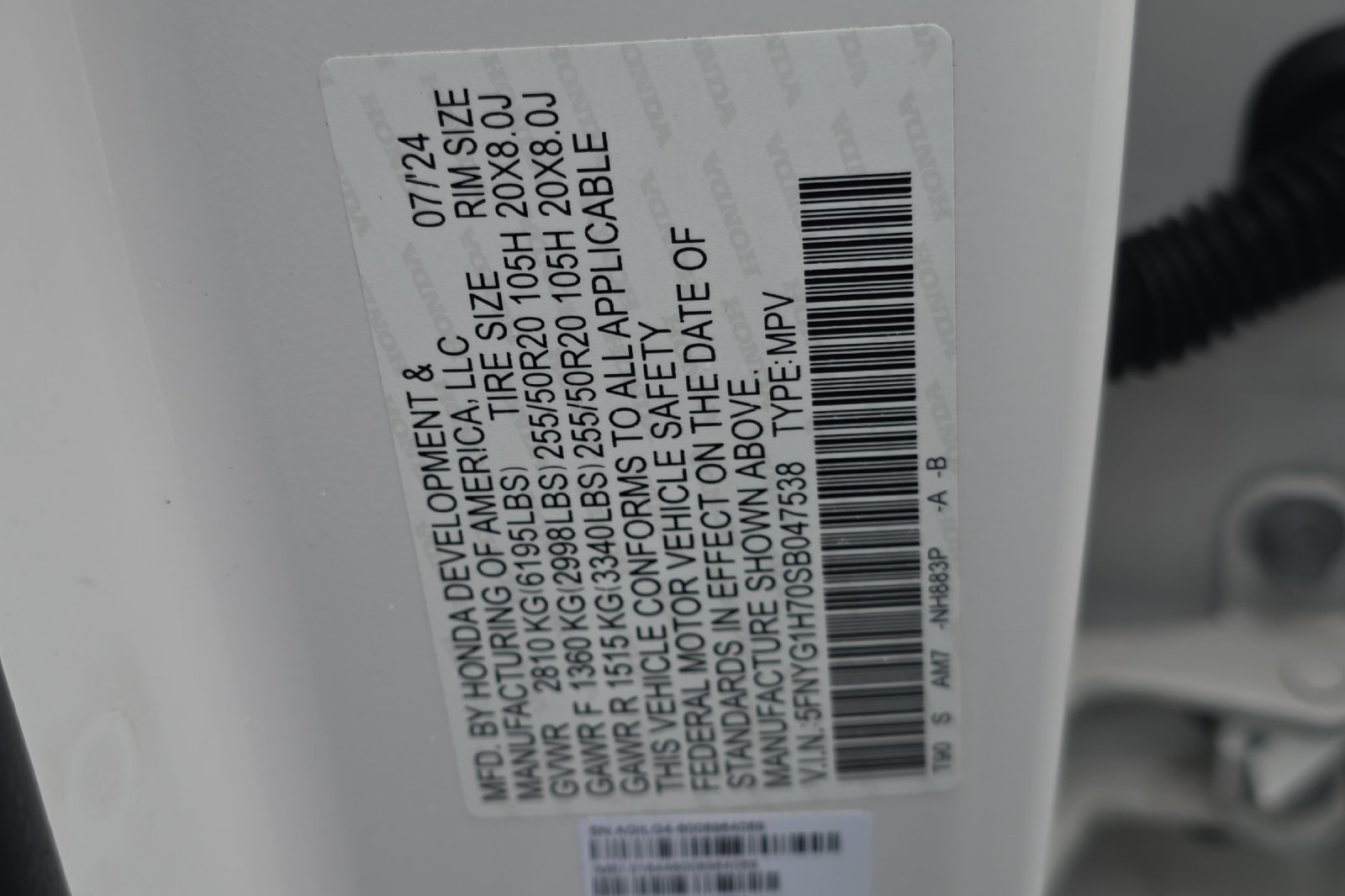 Used 2025 Platinum White Pearl Honda Touring image 27