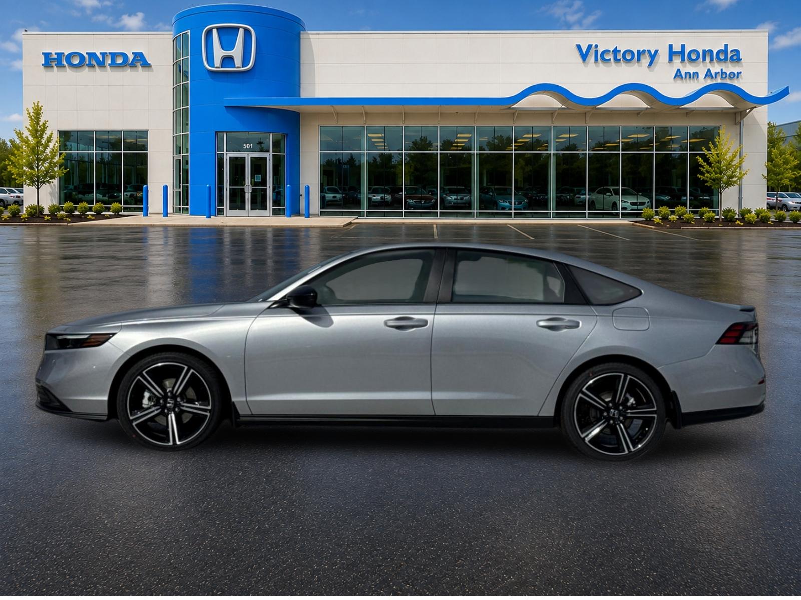 New 2026 Solar Silver Metallic Honda Sport Hybrid image 8