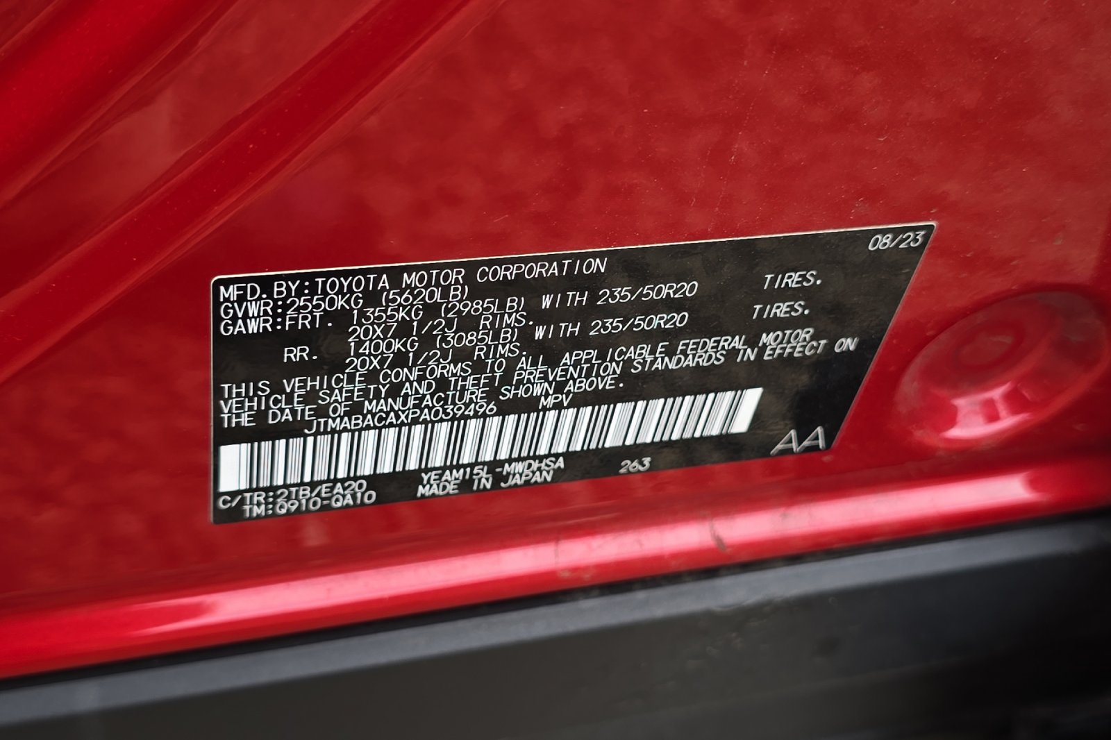 Used 2023 Red Toyota Limited image 25