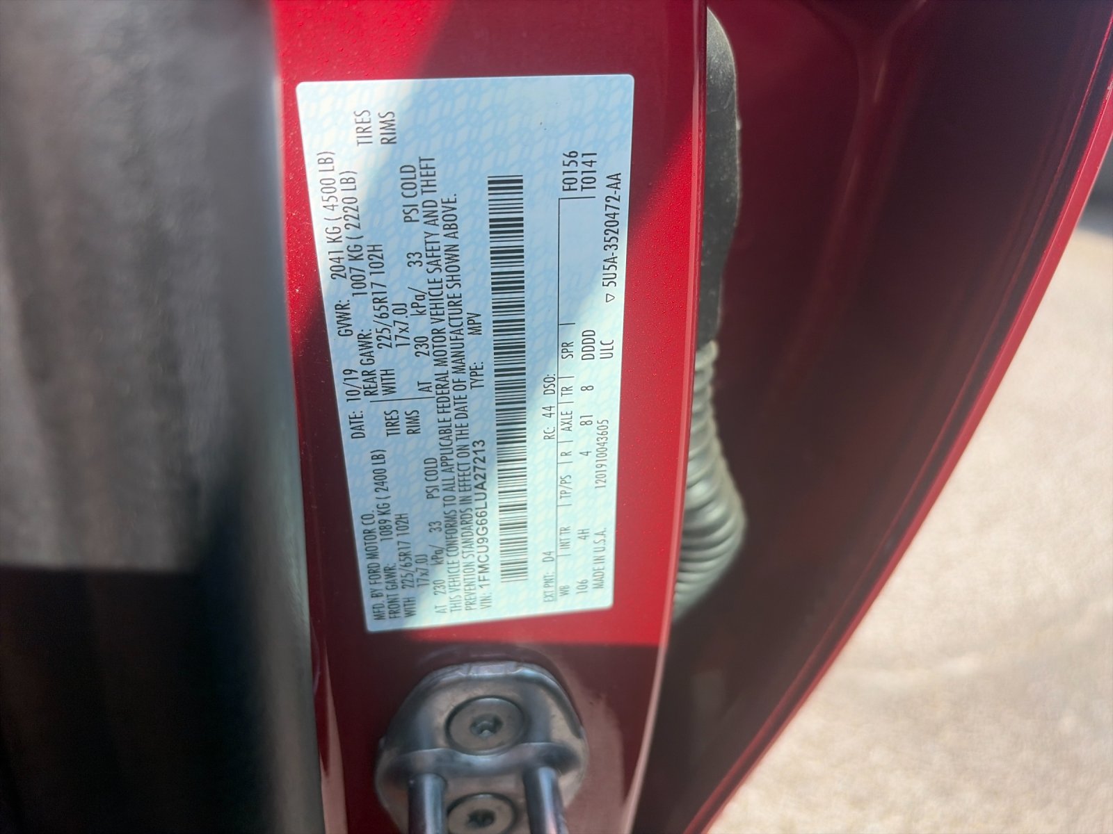 Used 2020 Red Ford SE image 35