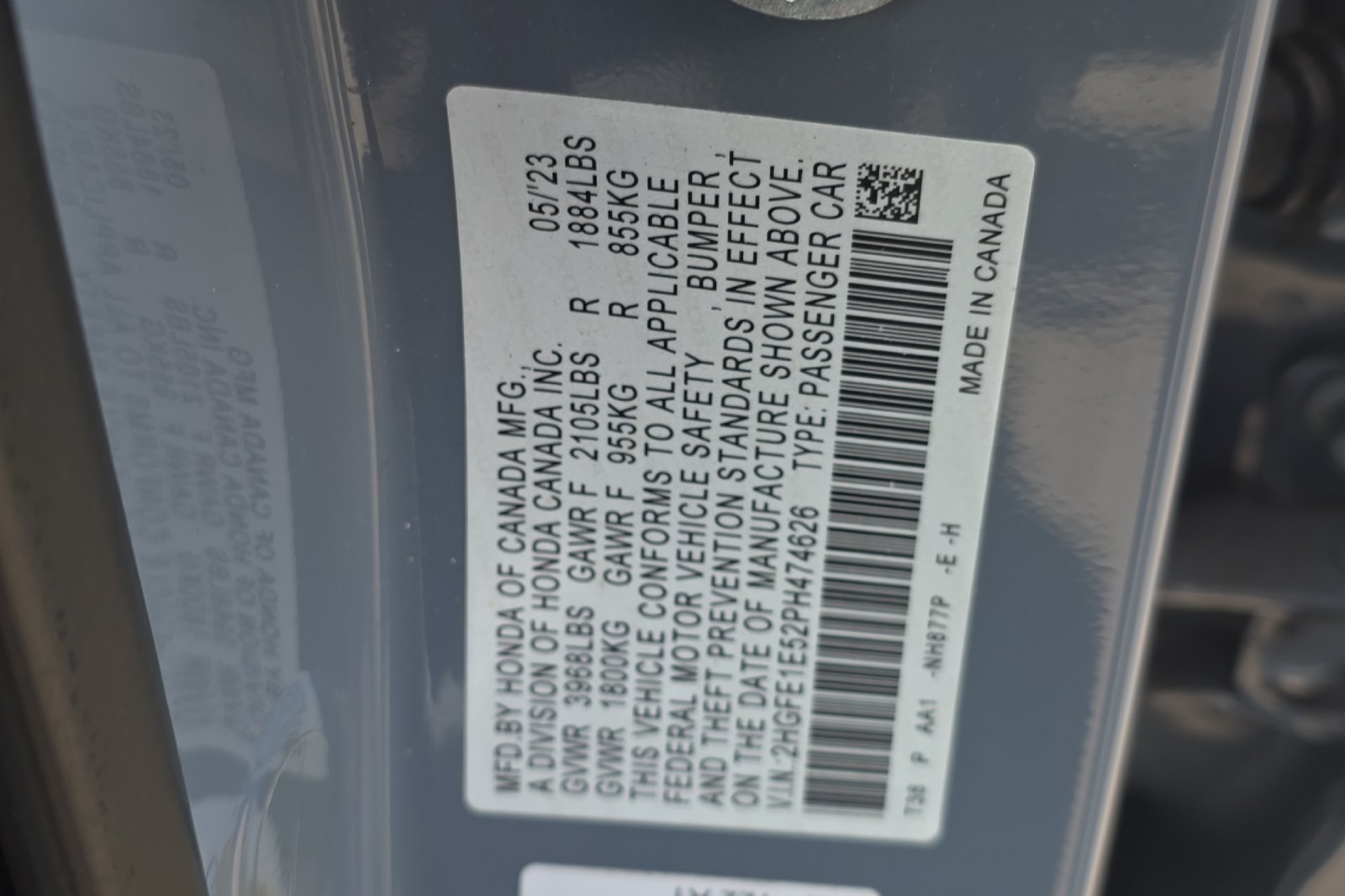 Used 2023 Sonic Gray Pearl Honda Si image 25