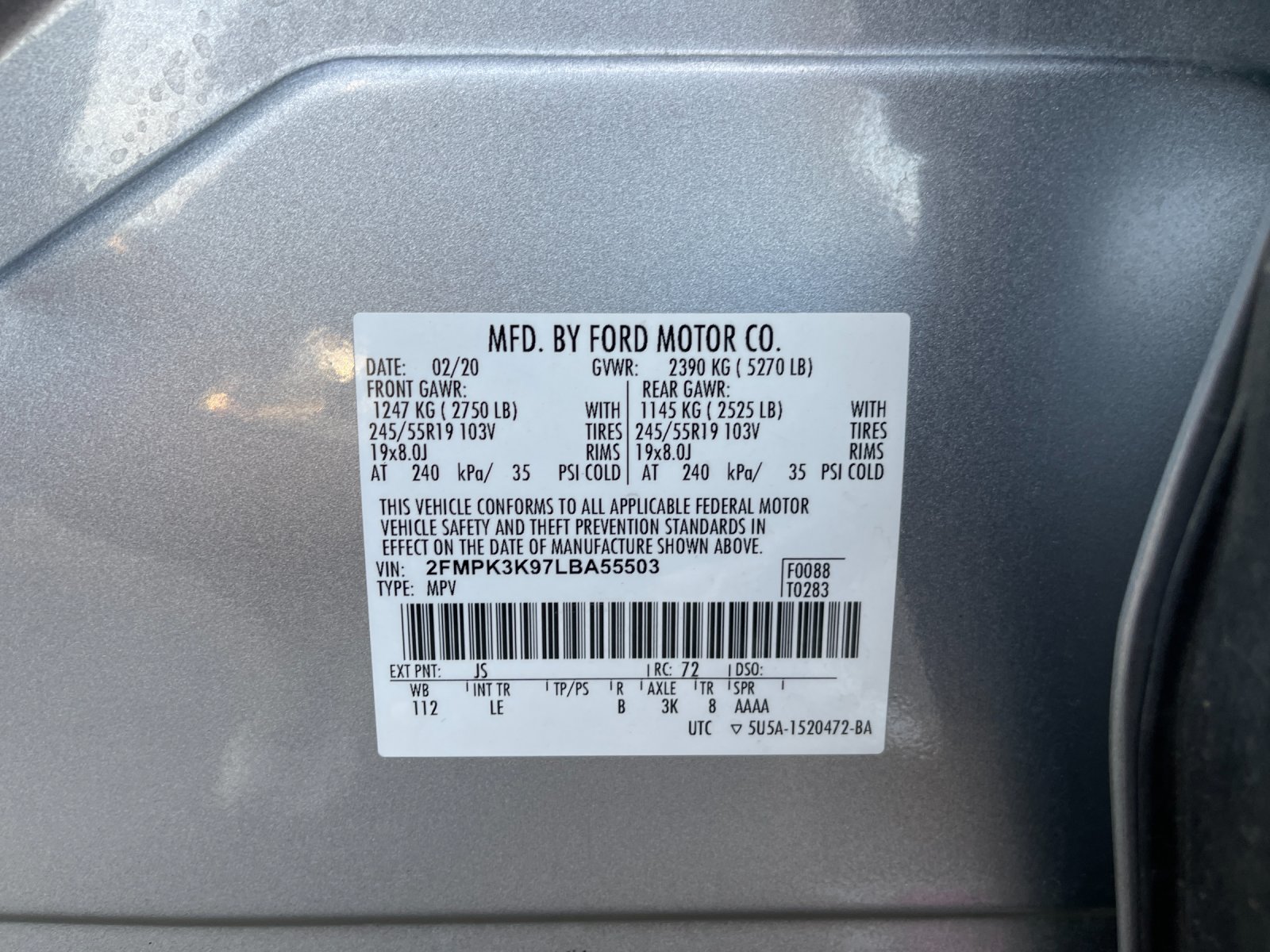 Used 2020 Silver Ford Titanium image 34
