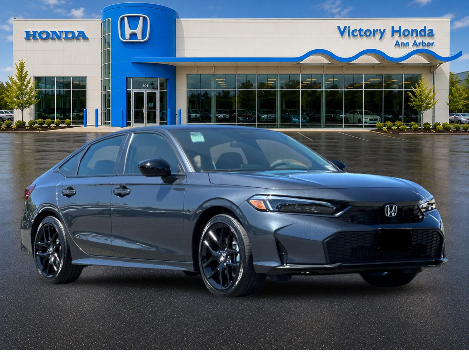 New 2026 Meteorite Gray Metallic Honda 2WD Sport Hybrid image 3