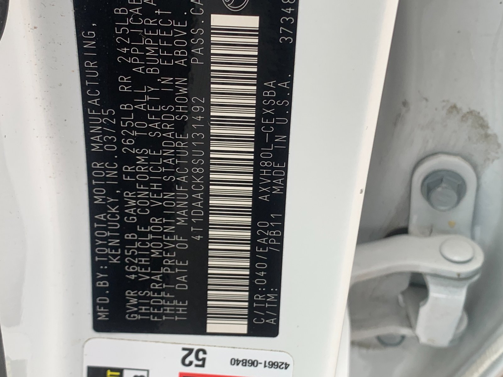 Used 2025 White Toyota SE image 34