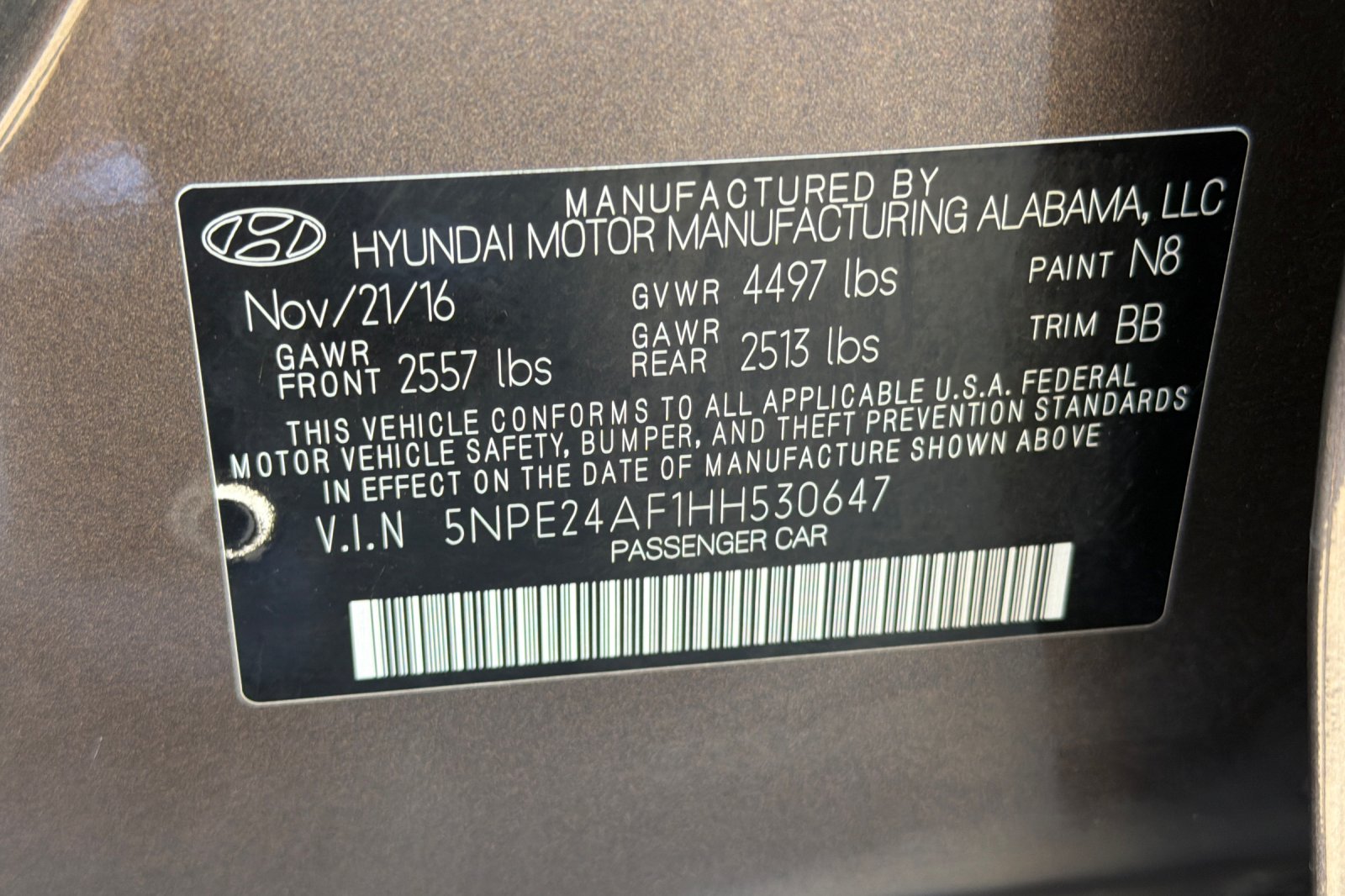 Used 2017 Brown Hyundai Base image 21