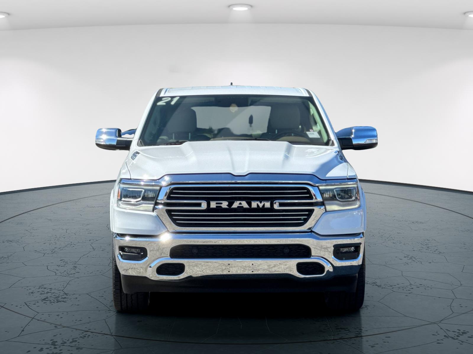 Used 2021 Bright White Clearcoat Ram Laramie 4D Crew Cab image 9