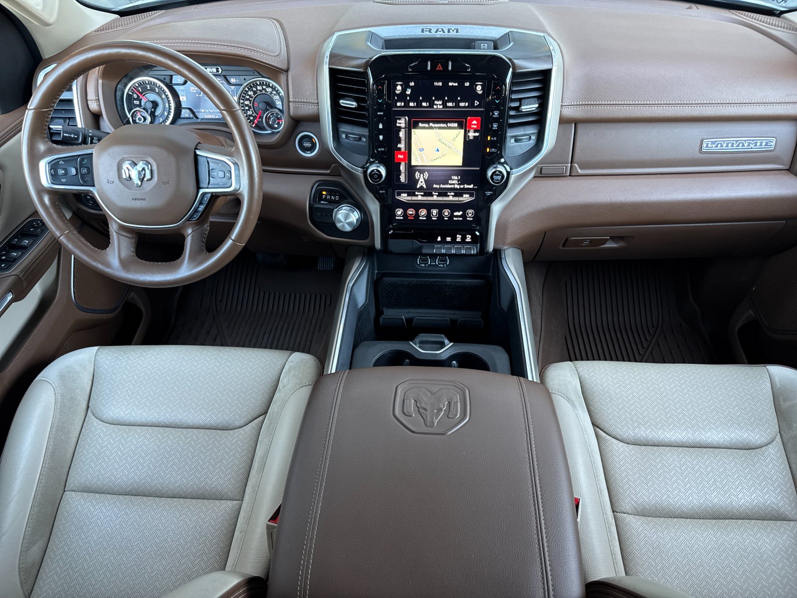 Used 2021 Bright White Clearcoat Ram Laramie 4D Crew Cab image 15