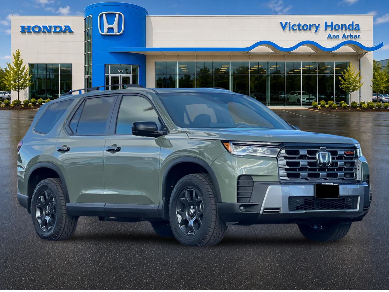 New 2026 Ash Green Metallic Honda AWD TrailSport image 3
