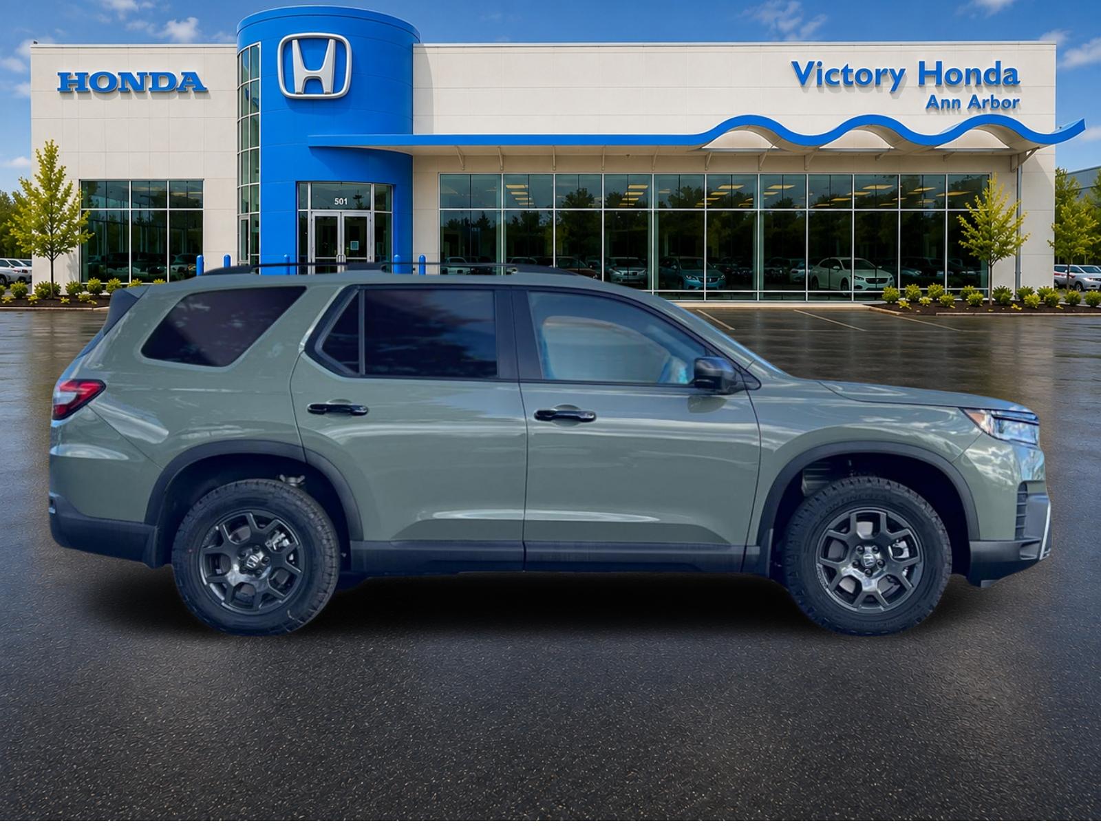 New 2026 Ash Green Metallic Honda AWD TrailSport image 4