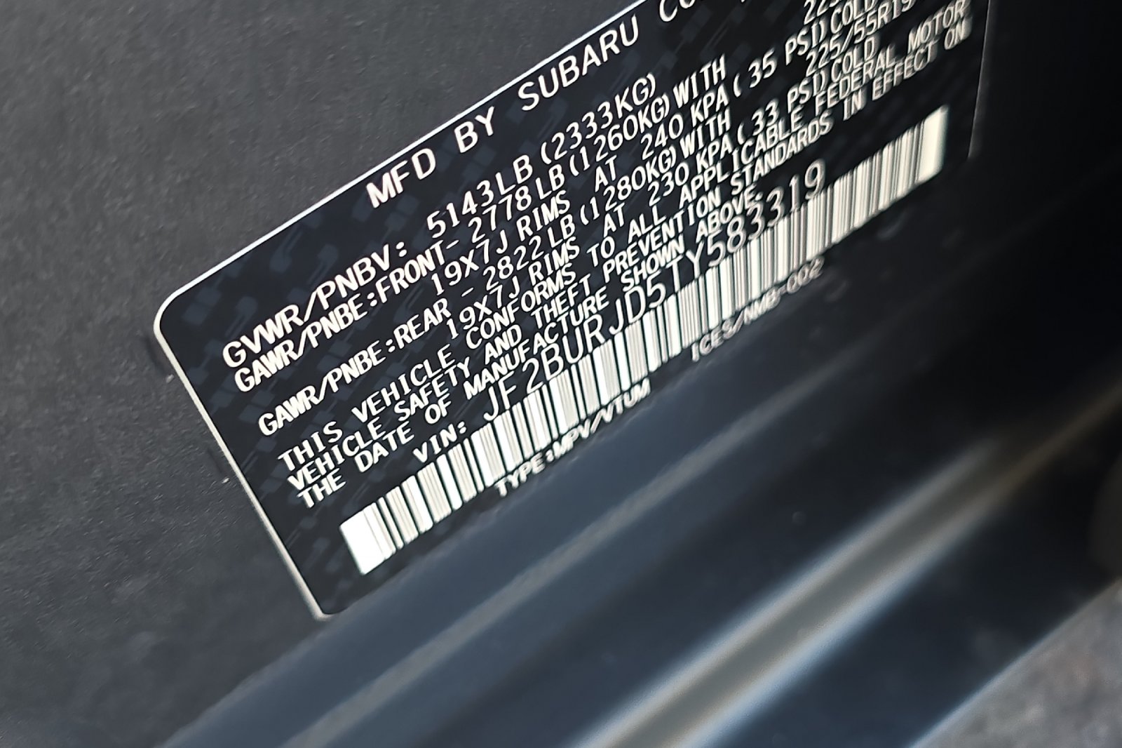 New 2026 MAGNETITE GRAY METALLIC Subaru Touring XT image 28