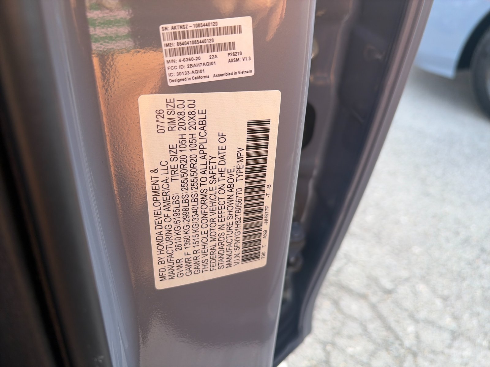 New 2026 Sonic Gray Pearl Honda AWD Elite image 36