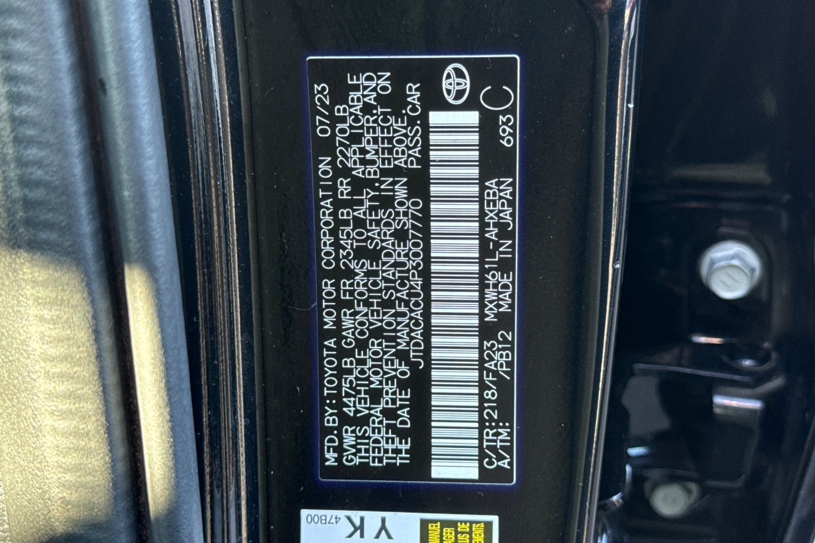 Used 2023 Black Toyota SE image 28