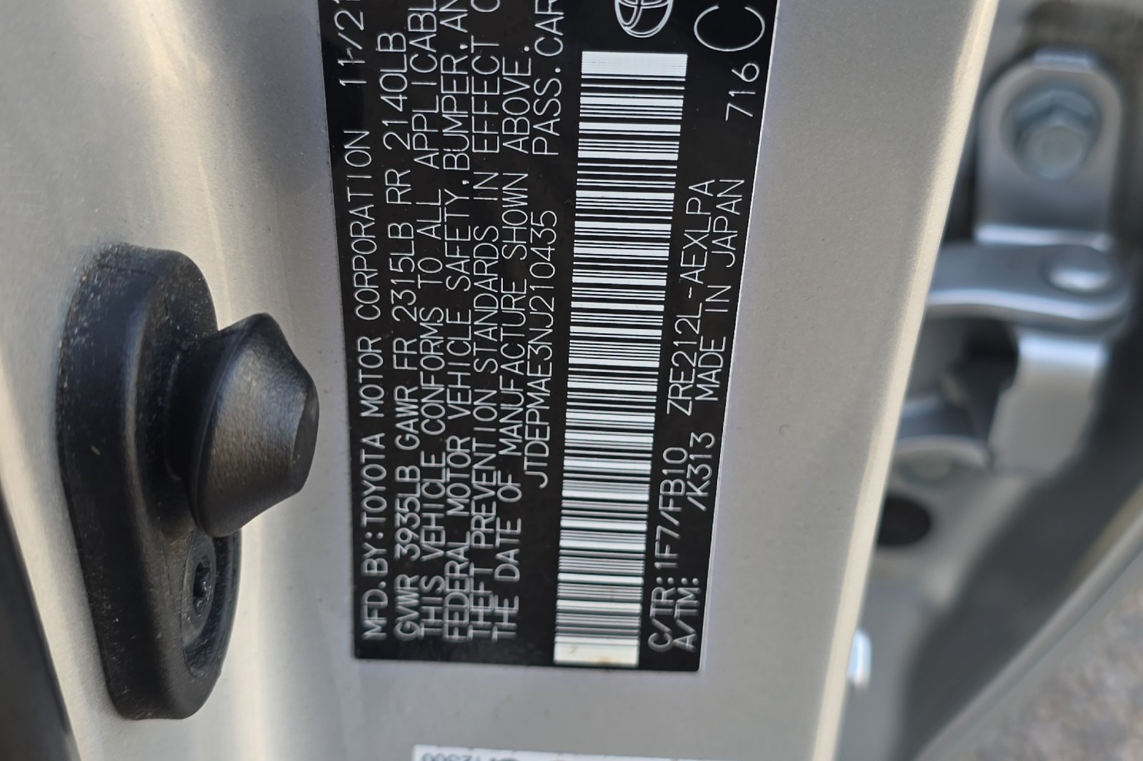 Certified Used 2022 Classic Silver Metallic Toyota LE image 26