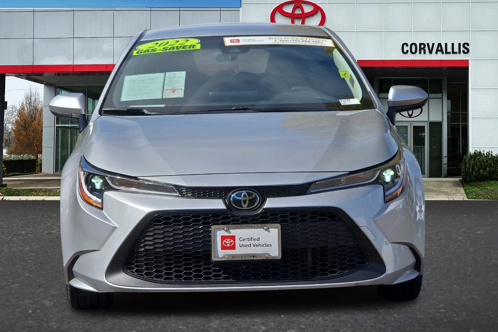 Certified Used 2022 Classic Silver Metallic Toyota LE image 9
