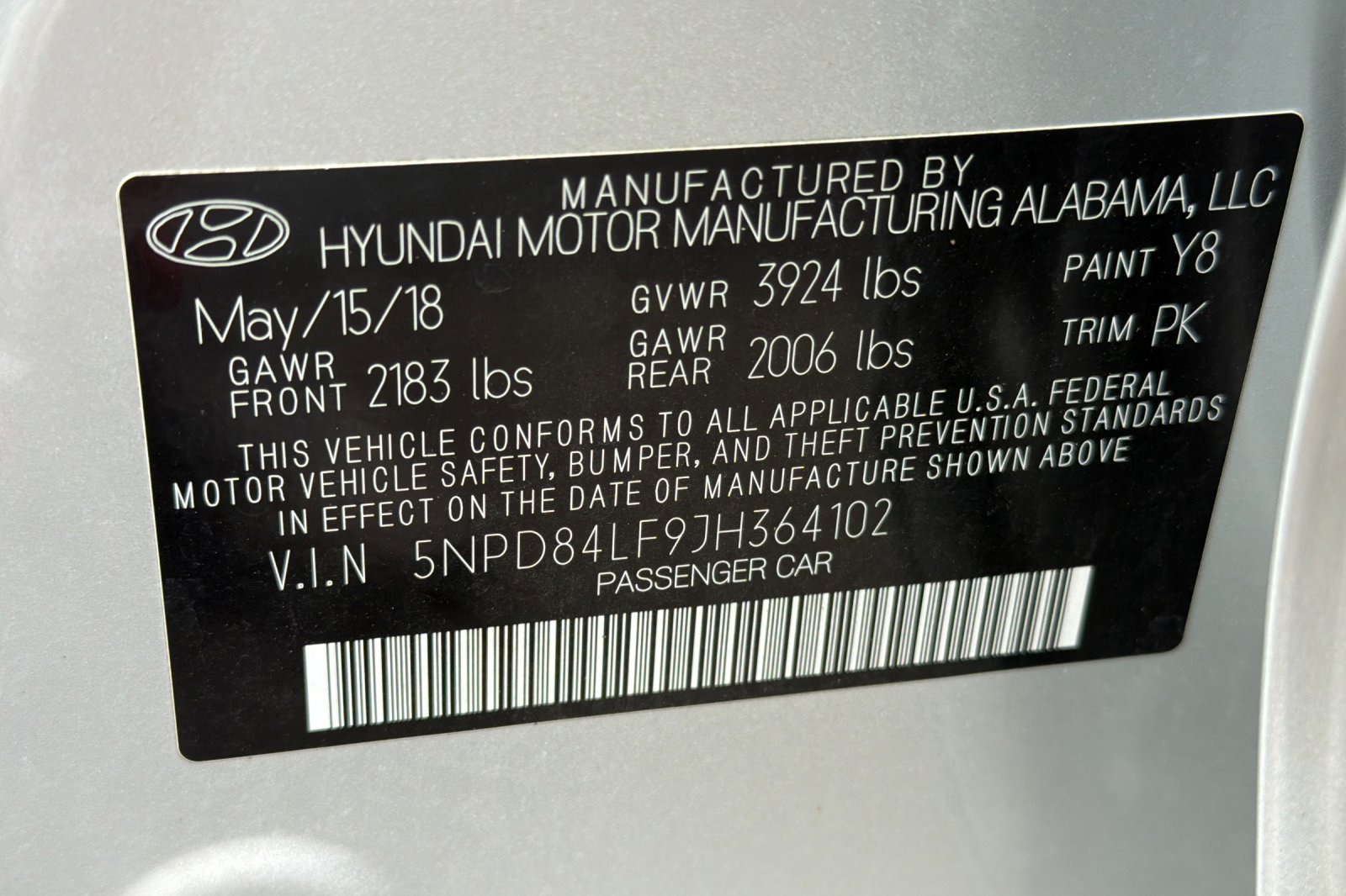 Used 2018 Silver Hyundai Value Edition image 23
