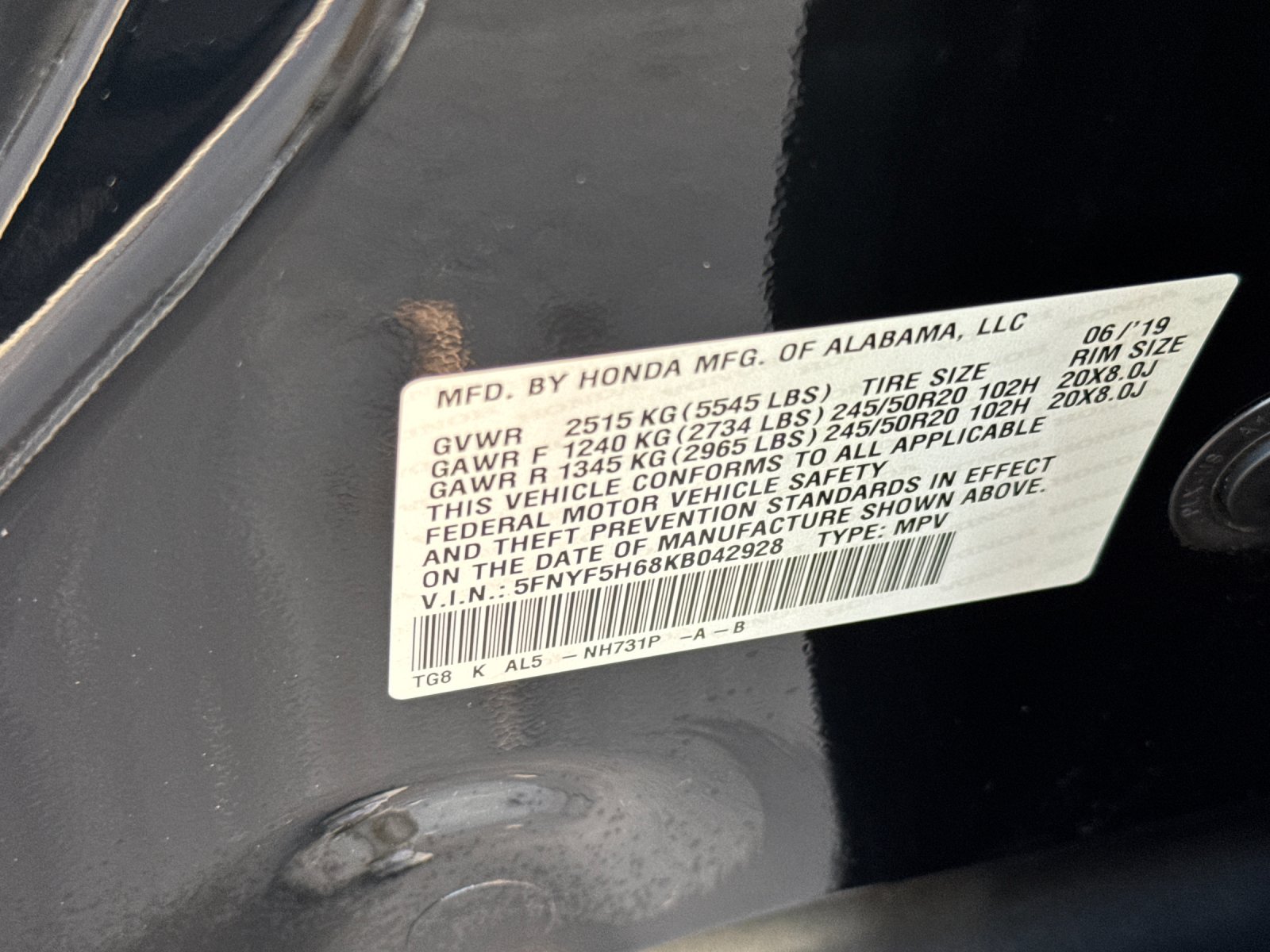 Used 2019 Black Honda Touring image 30