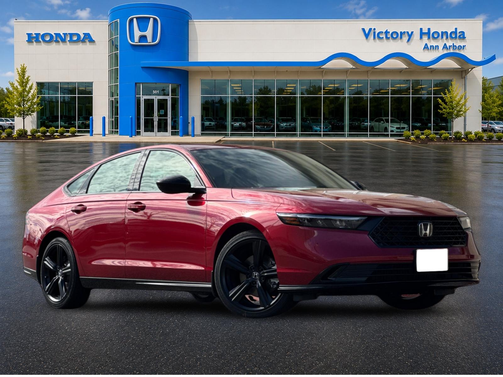 New 2026 Radiant Red Metallic Honda Sport-L Hybrid image 3