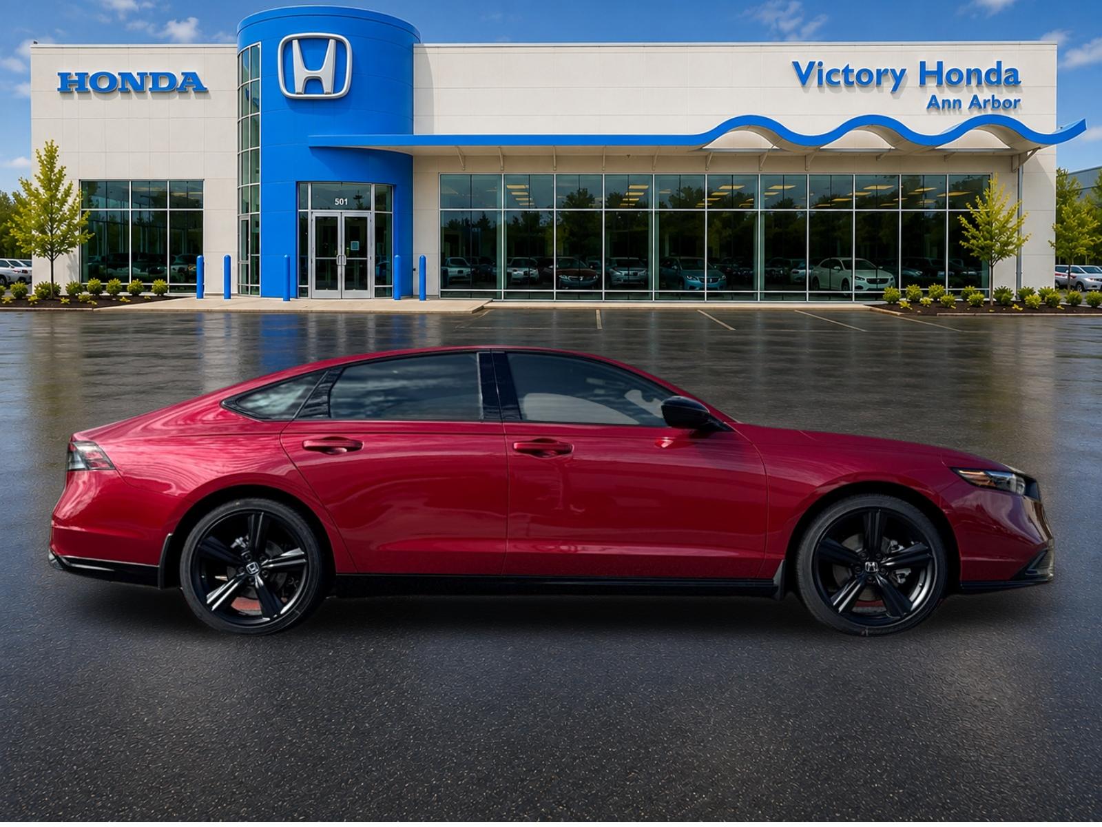 New 2026 Radiant Red Metallic Honda Sport-L Hybrid image 4