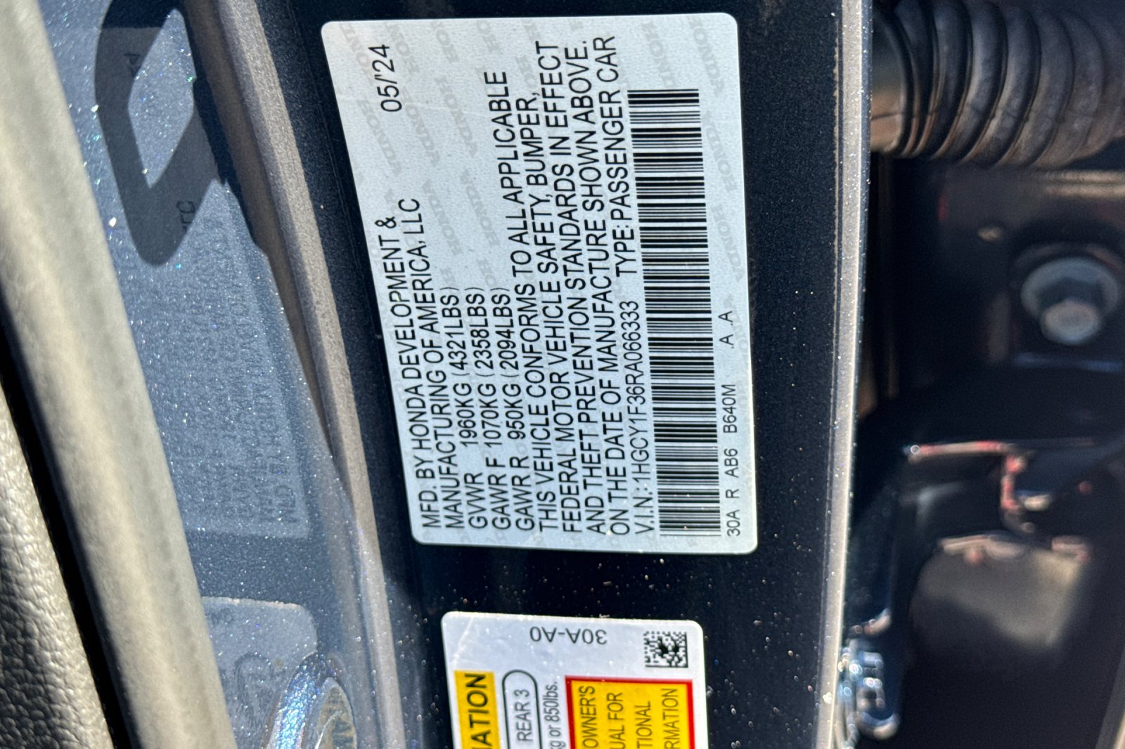 Certified Used 2024 Canyon River Blue Metallic Honda 1.5T EX image 27
