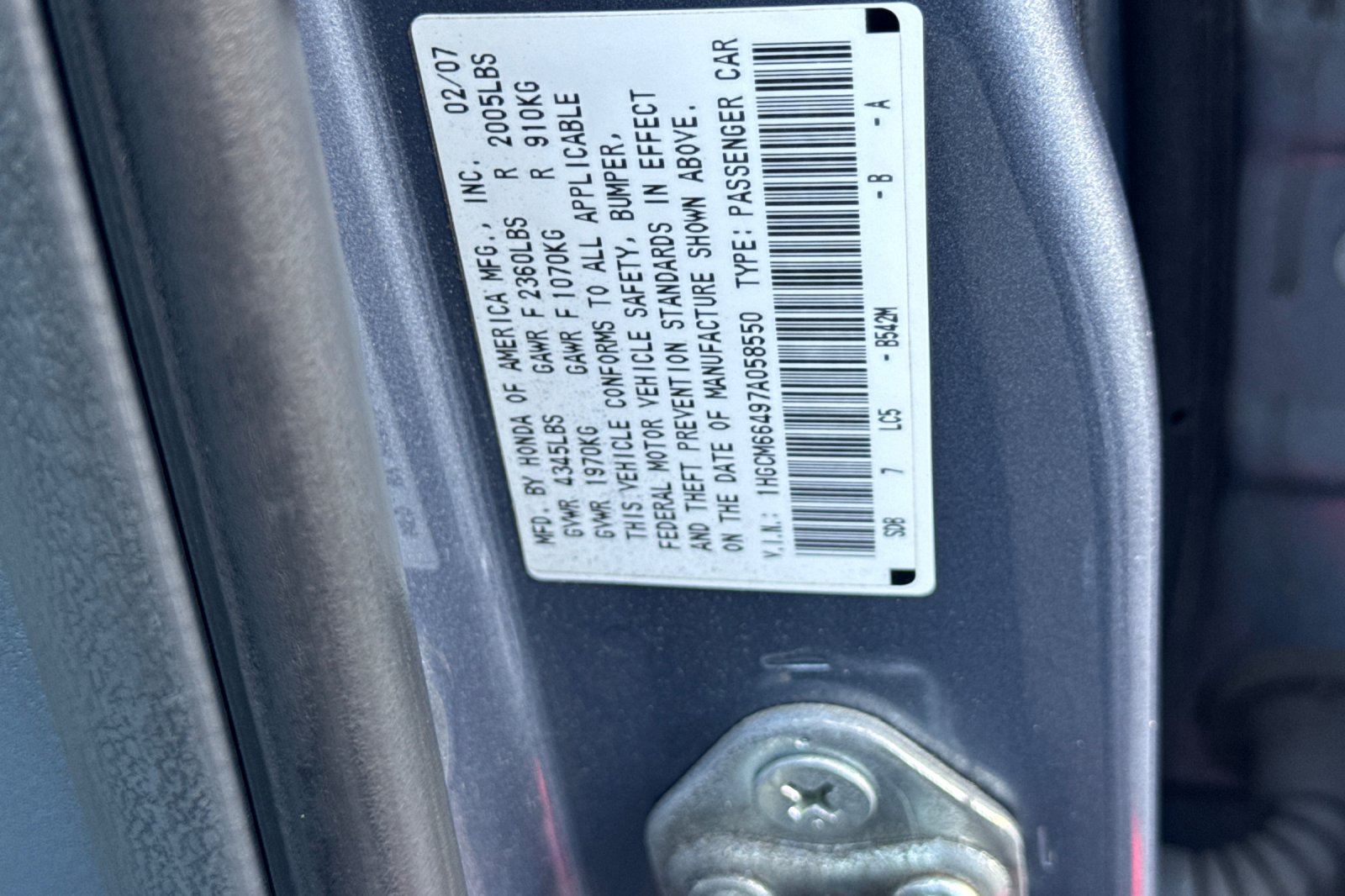 Used 2007 Cool Blue Metallic Honda SE image 11