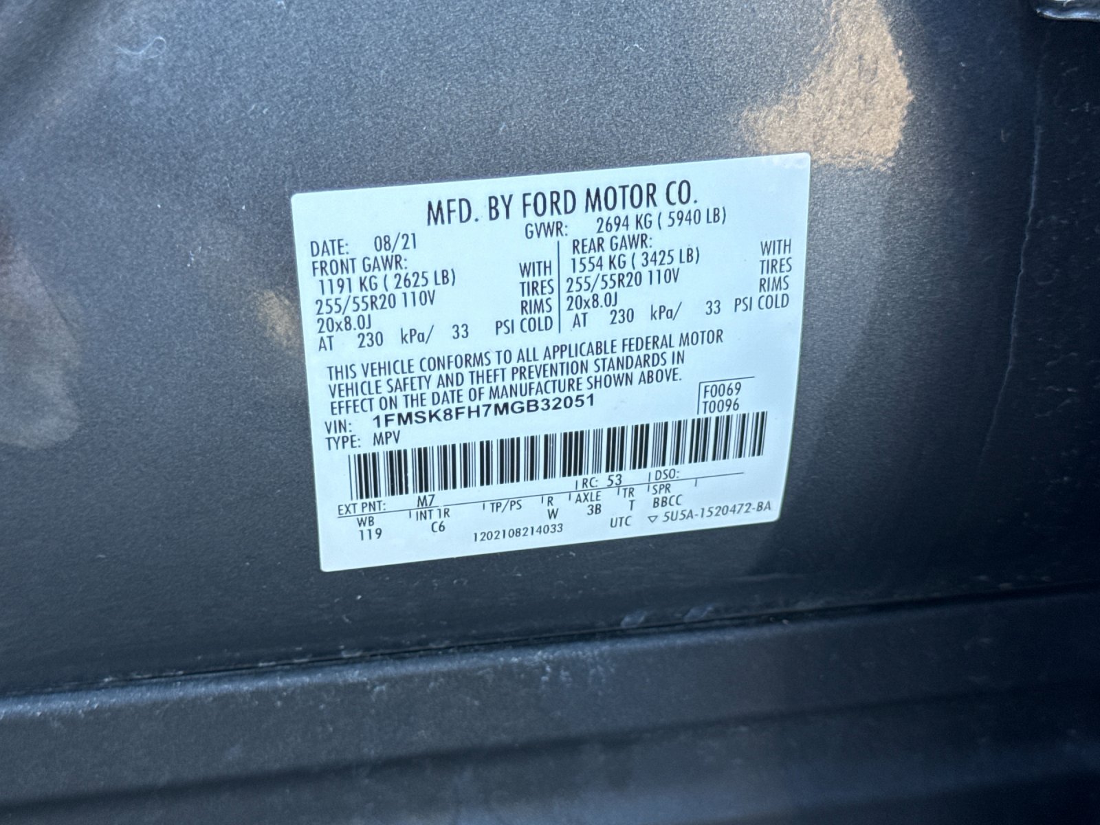 Used 2021 Gray Ford Limited image 30