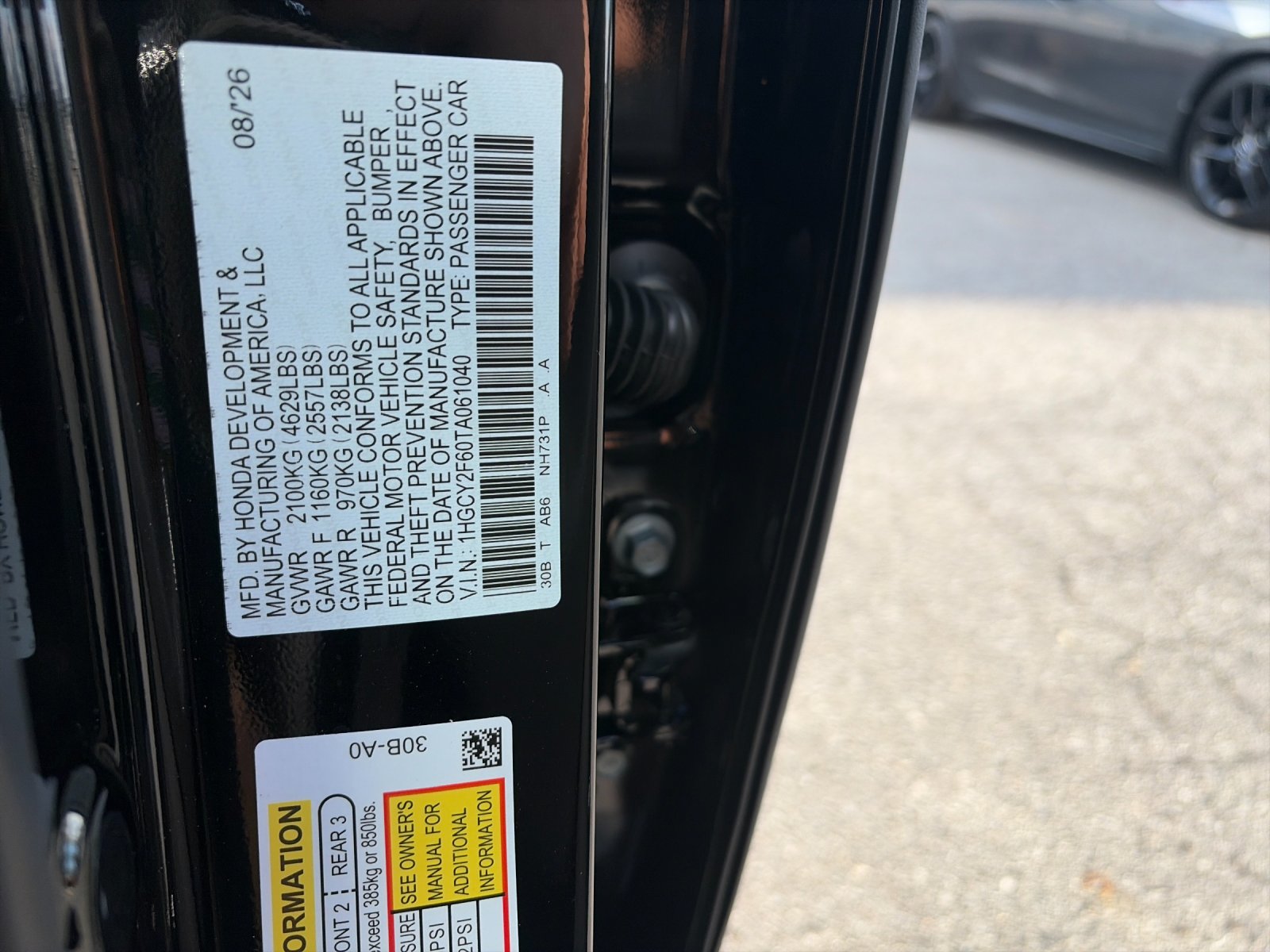 New 2026 Crystal Black Pearl Honda EX-L Hybrid image 34