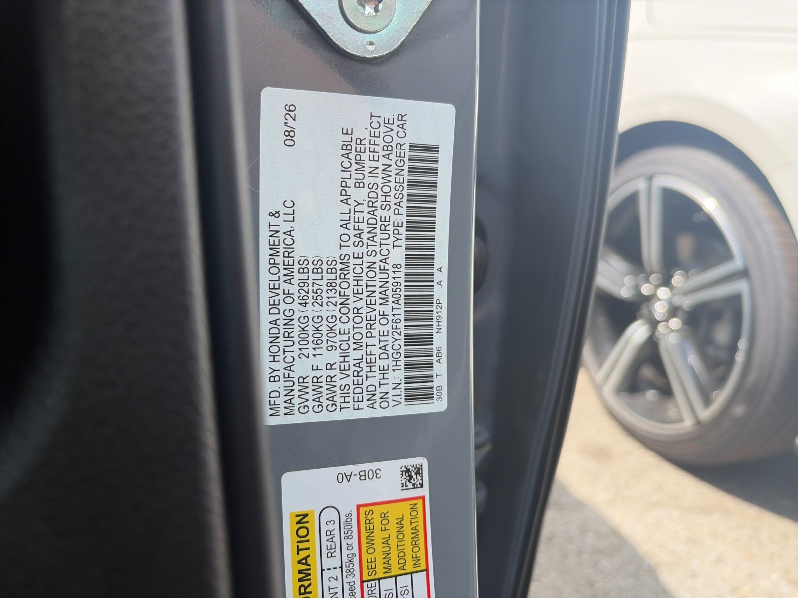 New 2026 Urban Gray Pearl Honda EX-L Hybrid image 34