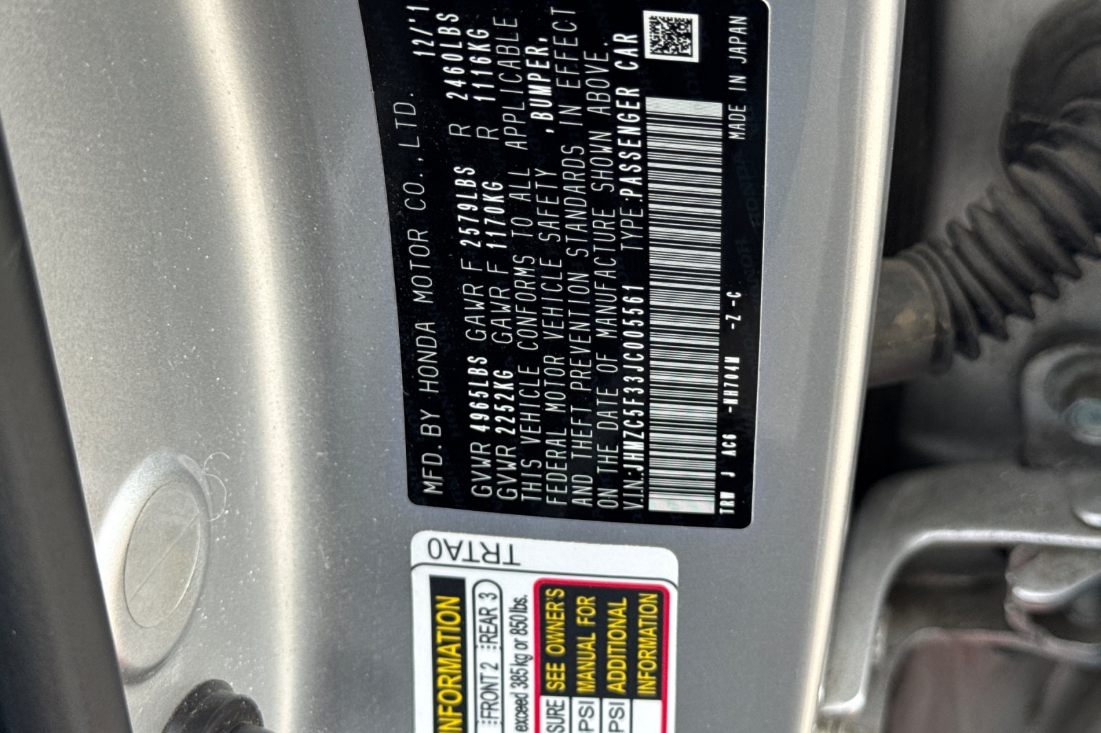 Certified Used 2018 Solar Silver Metallic Honda Touring image 12