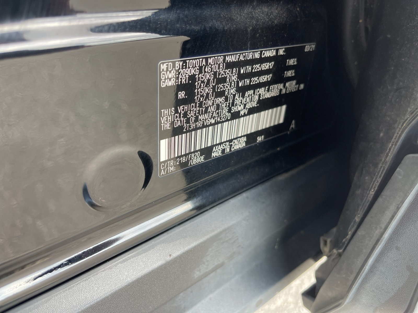 Used 2021 Black Toyota LE image 31