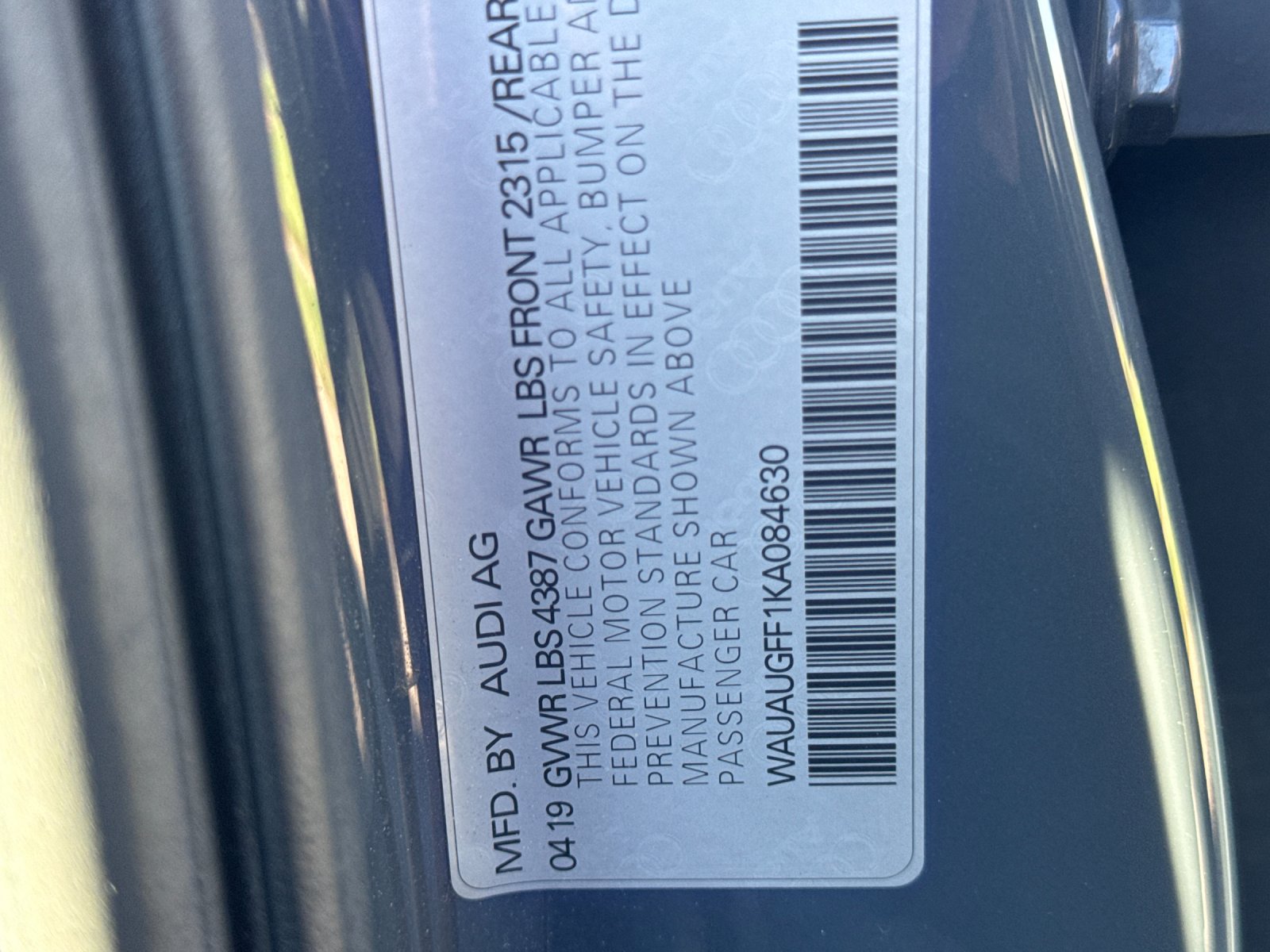 Used 2019 Gray Audi 2.0T Premium image 26